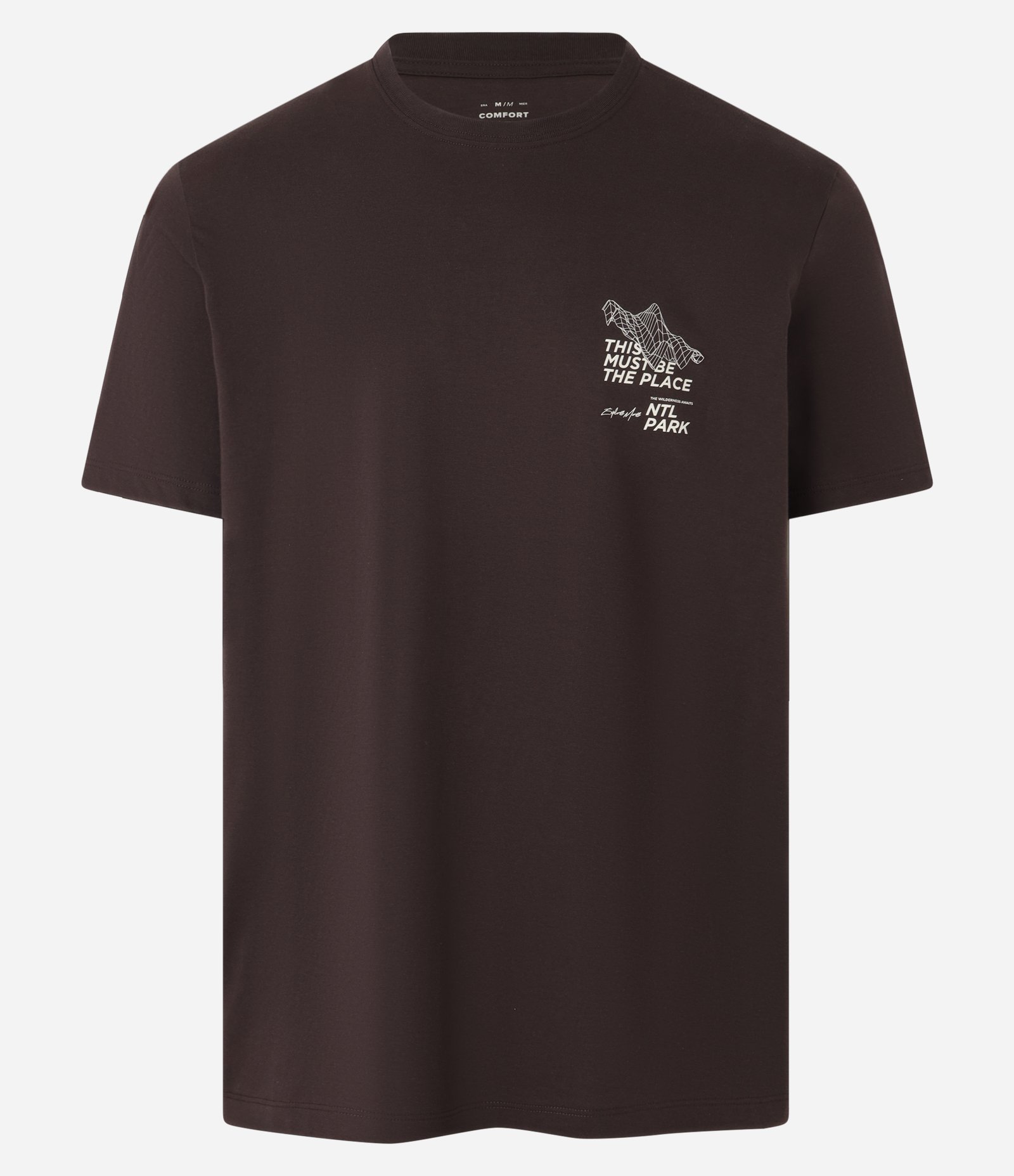 Camiseta Comfort em Algodão Peruano com Estampa Lettering Marrom 5