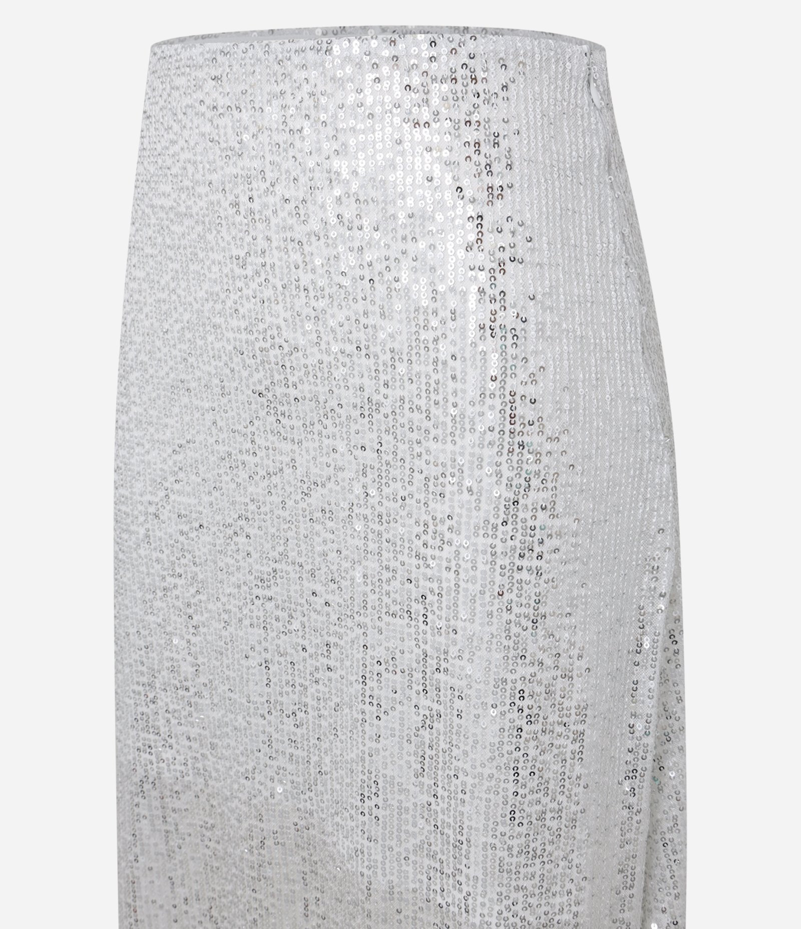 Saia Longa em Malha de Paetê Prata 6