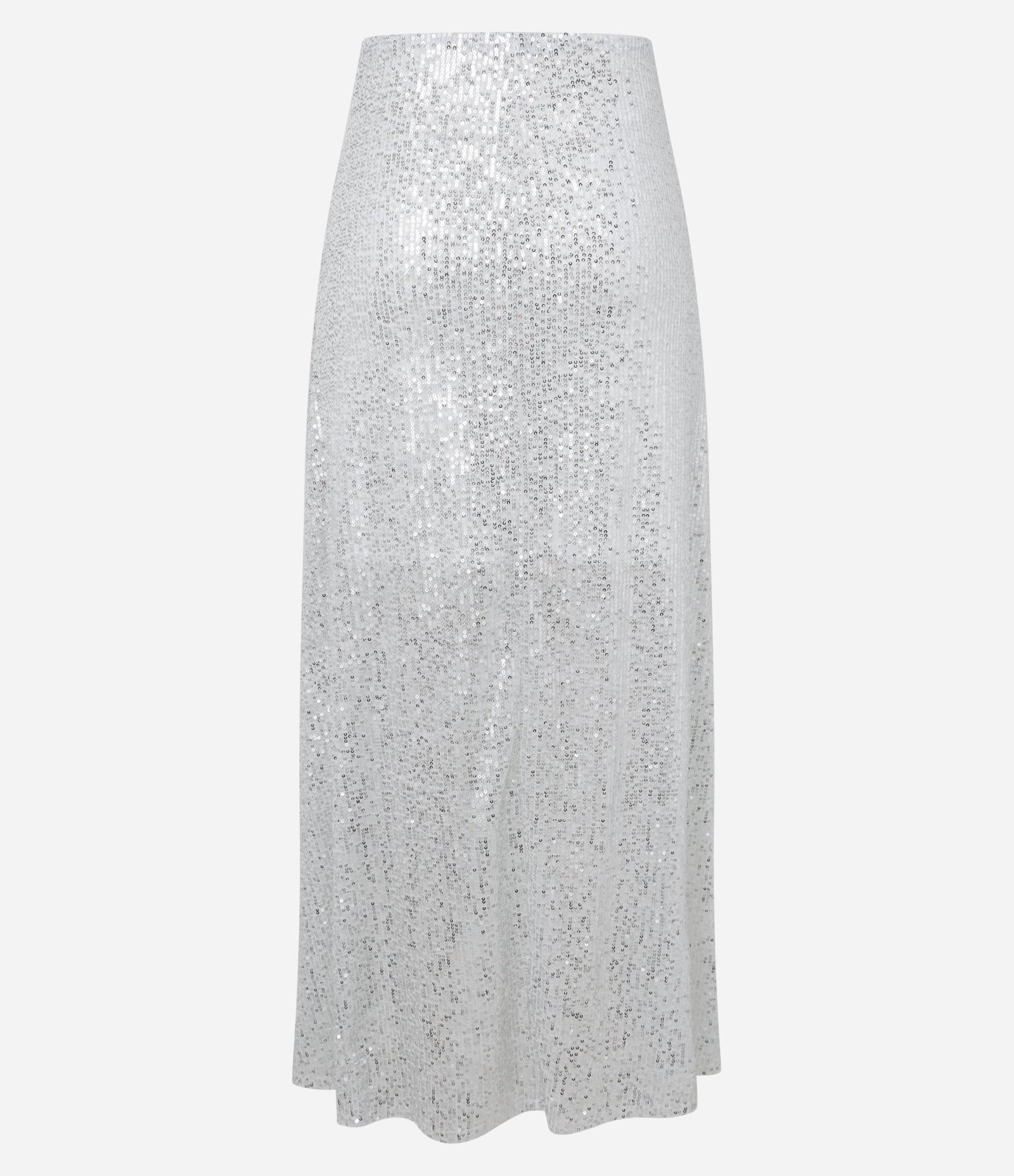Saia Longa em Malha de Paetê Prata 7