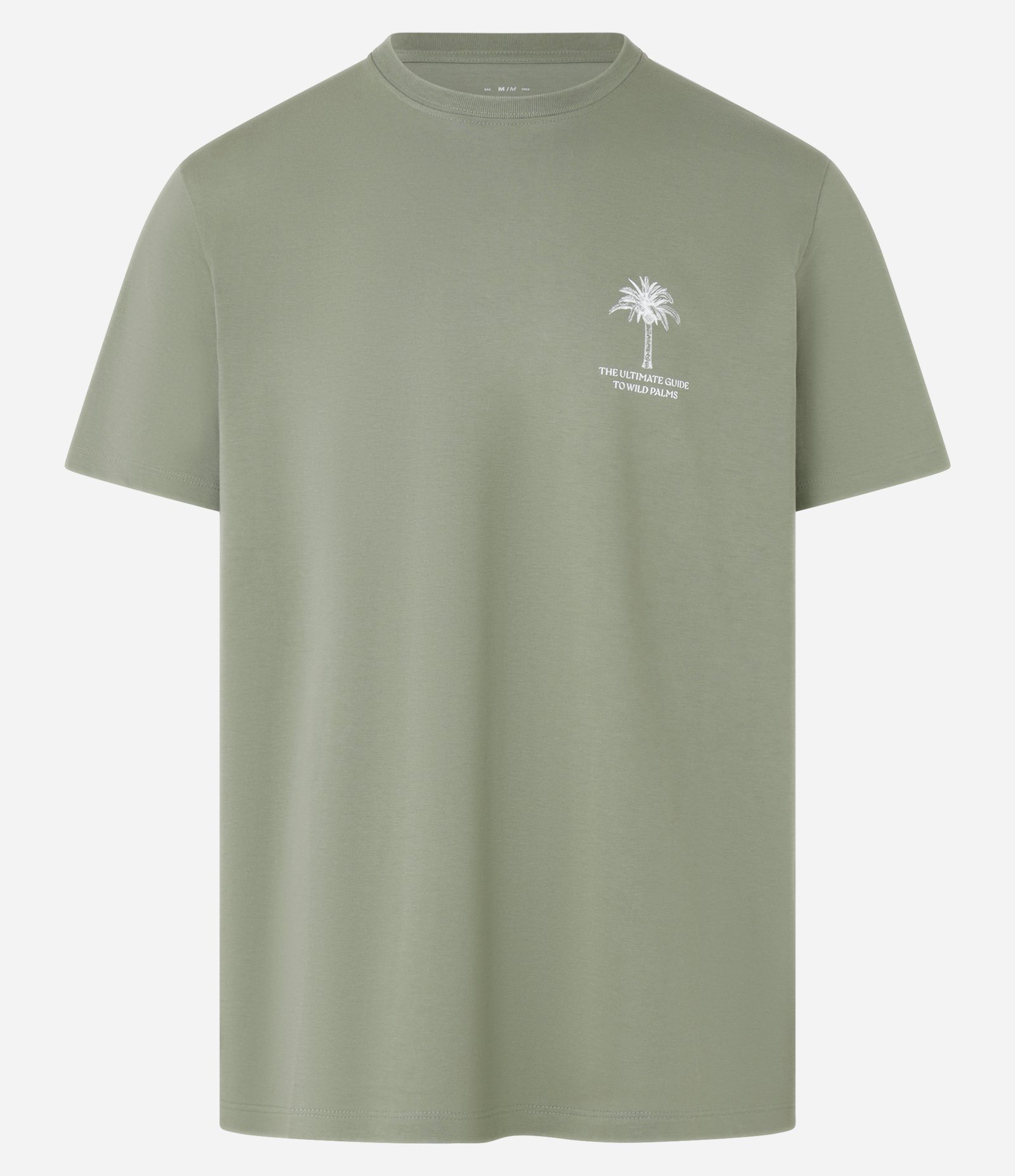 Camiseta Comfort em Algodão Peruano com Estampa de Coqueiros Verde 5