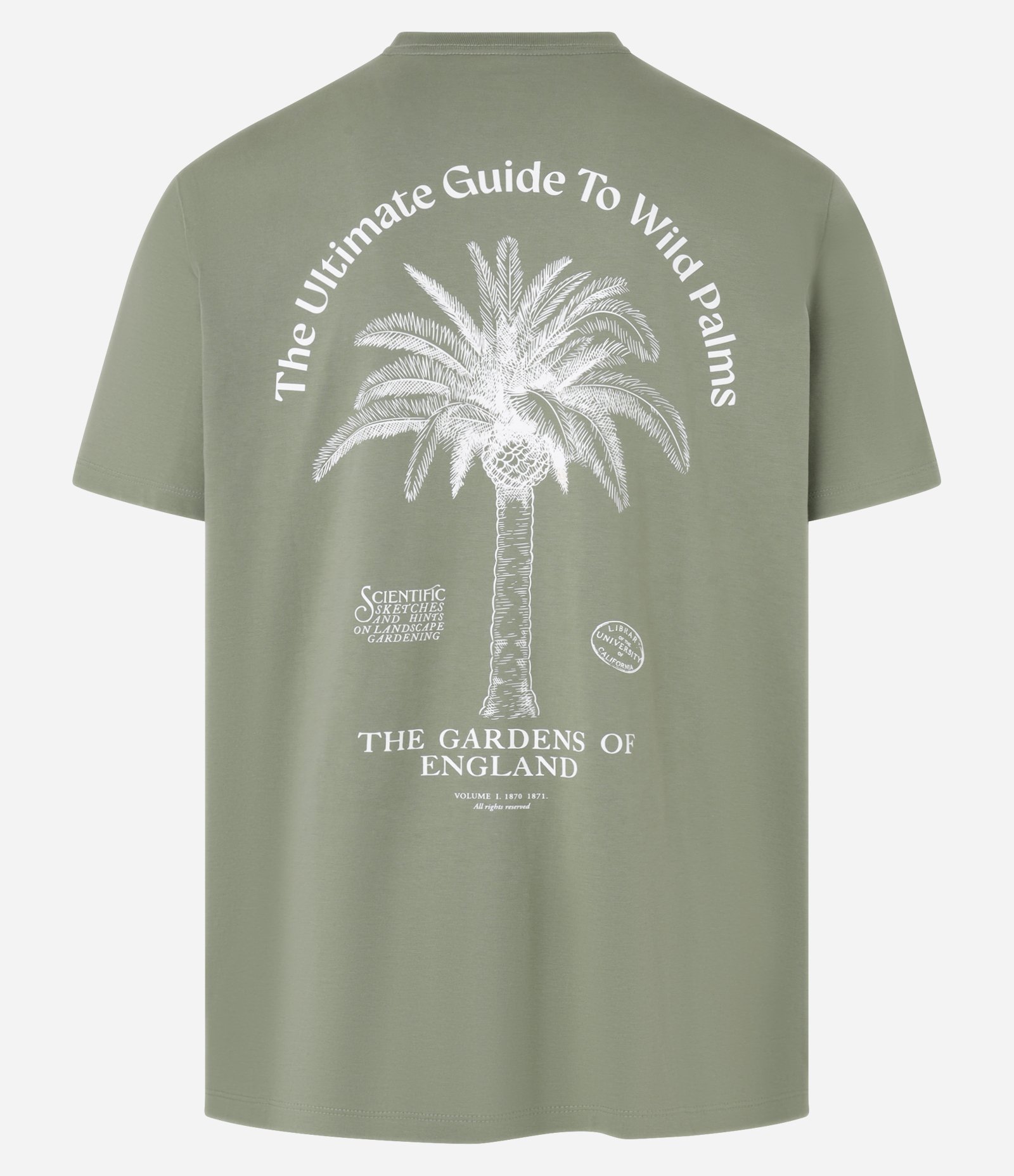 Camiseta Comfort em Algodão Peruano com Estampa de Coqueiros Verde 6