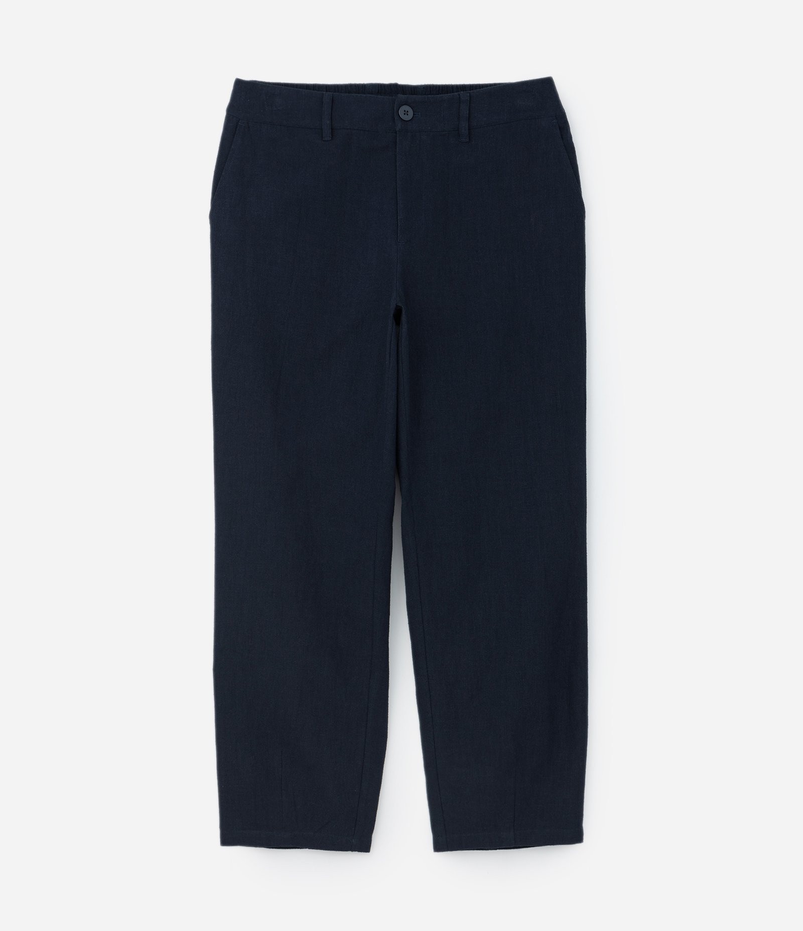 Calça com Linho com Efeito Rustico Azul Marinho 5