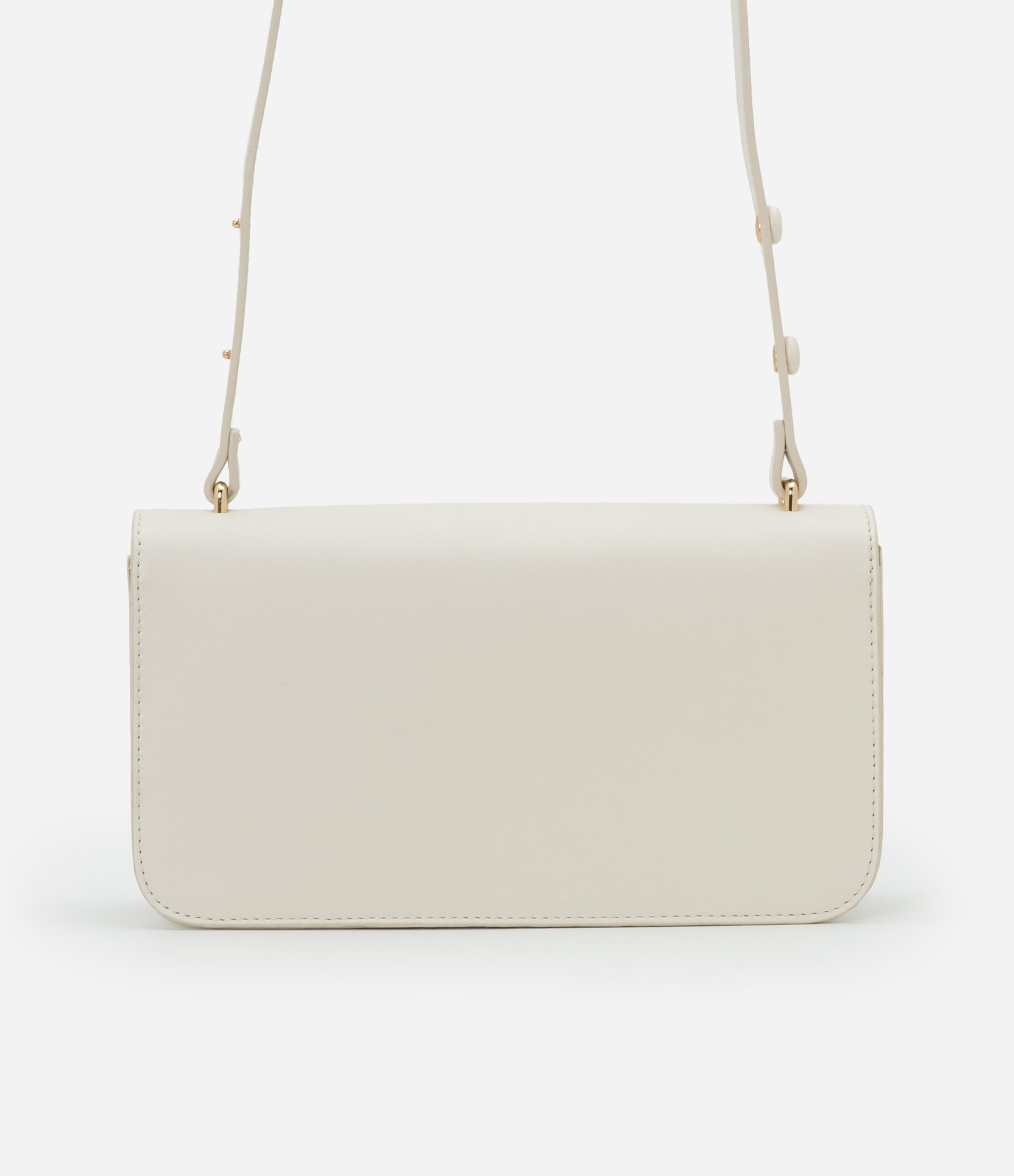 Bolsa Shoulder Média com Tampa e Detalhe Metalizado Off White 4