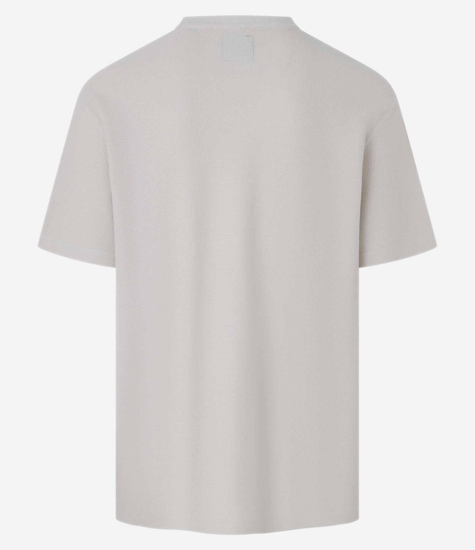 Camiseta Relaxed em Algodão com Textura Chevron Bege 6