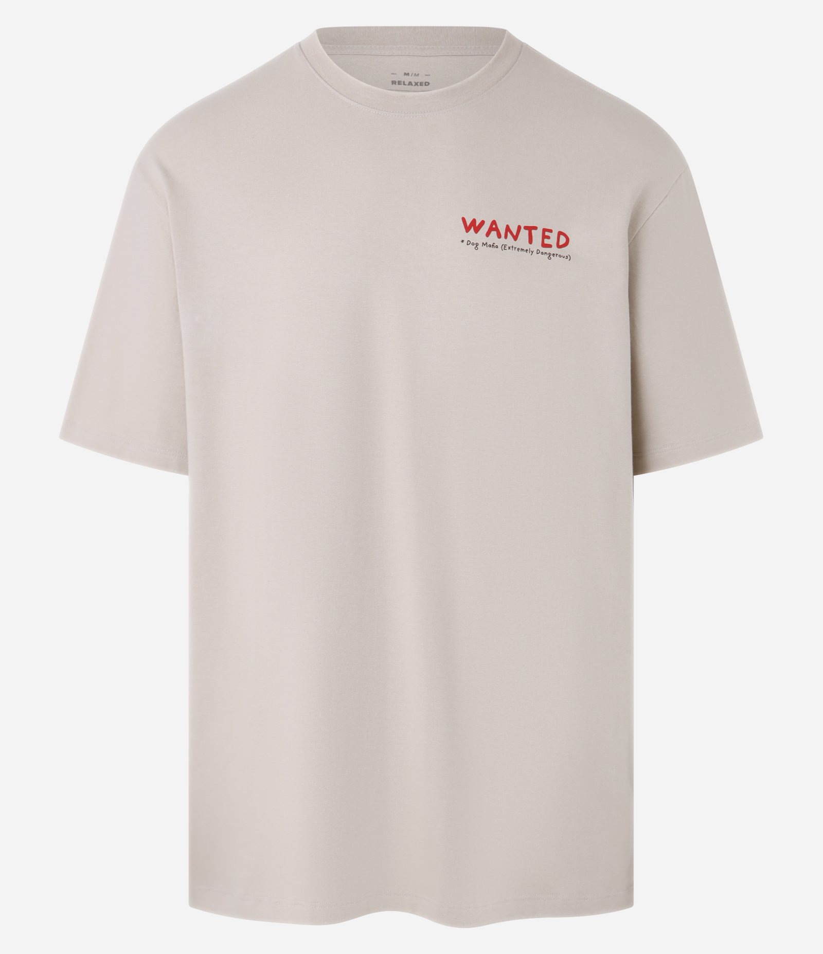 Camiseta Relaxed em Malhão com Estampa Dog Mafia Bege 5