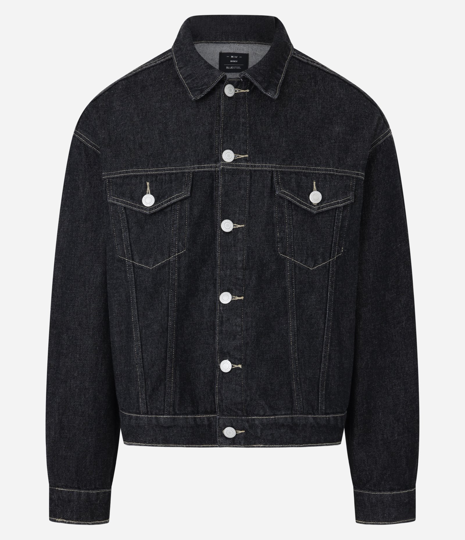 Jaqueta Overboxy em Jeans Preto 7