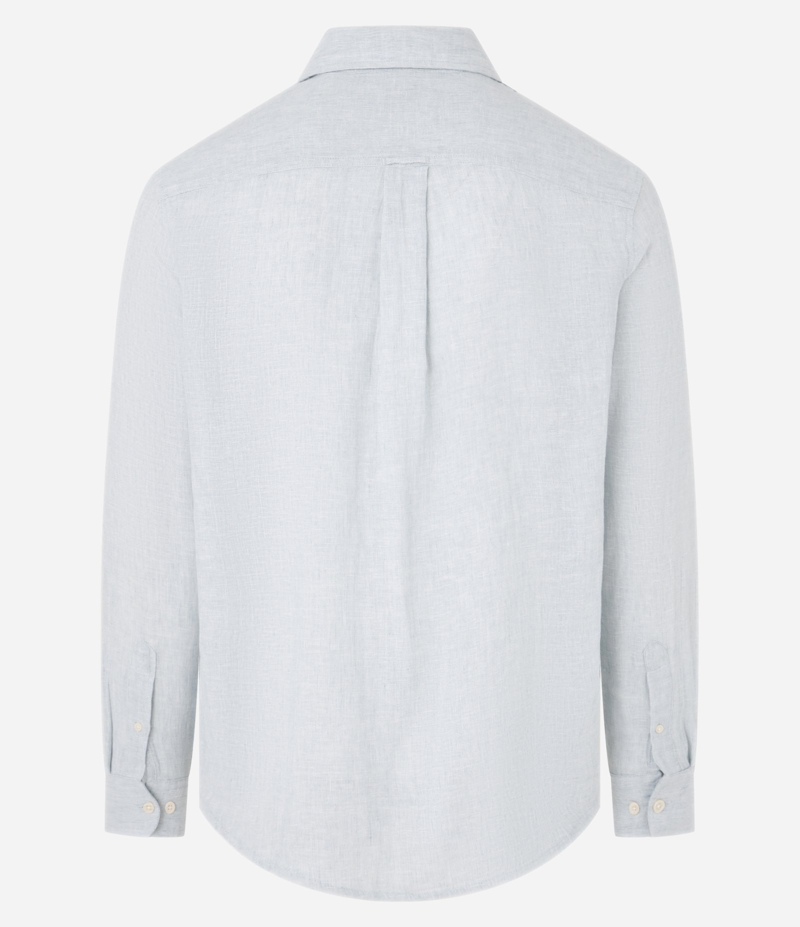 Camisa Regular em Linho e Gola Colarinho Azul Turmalina 6