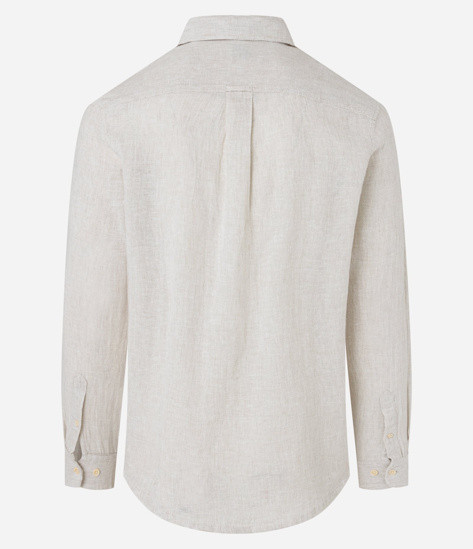 Camisa Regular em Linho e Gola Colarinho Off White 9