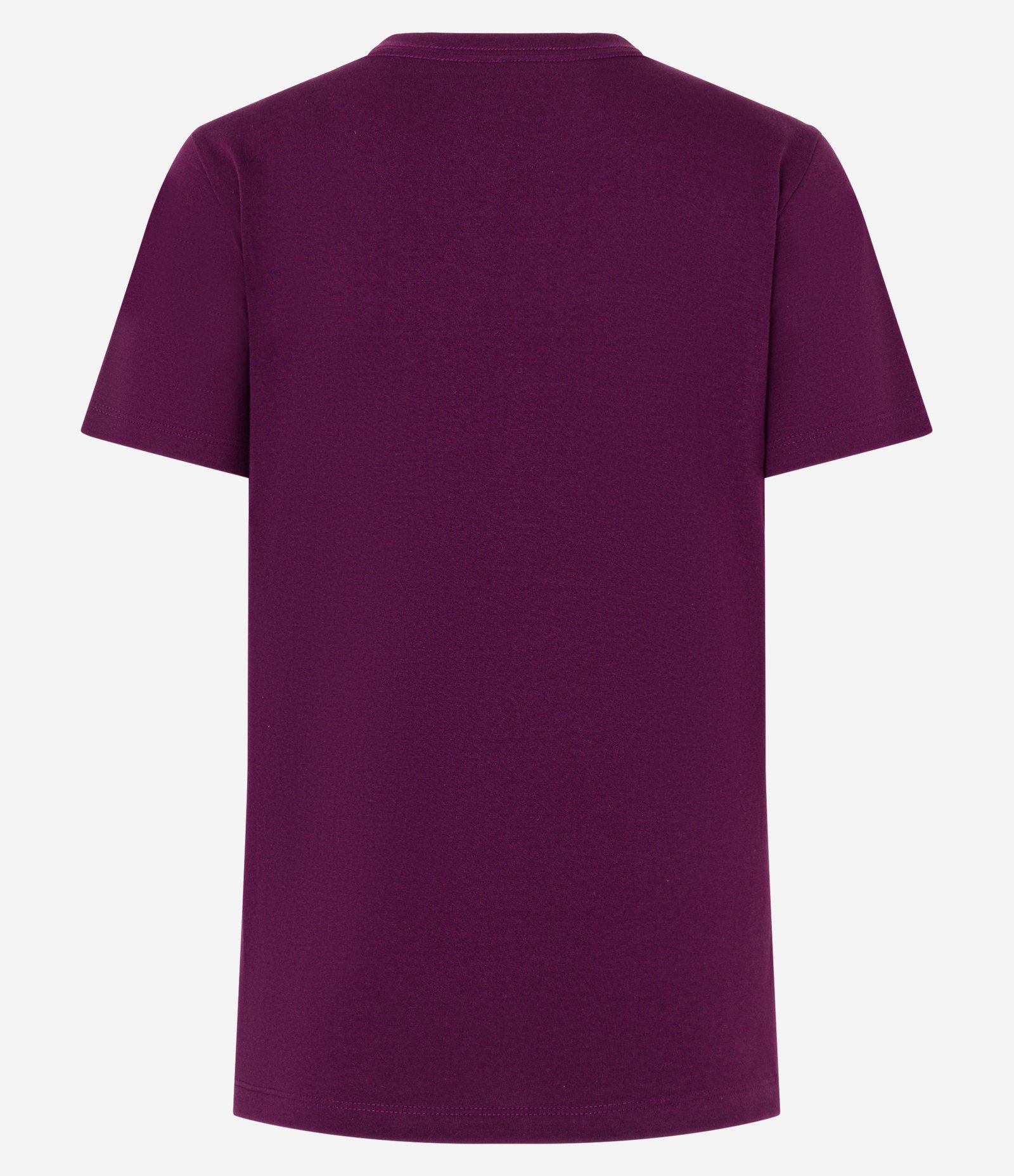 Blusa Básica em Algodão Peruano com Decote V Roxo Vinho 6