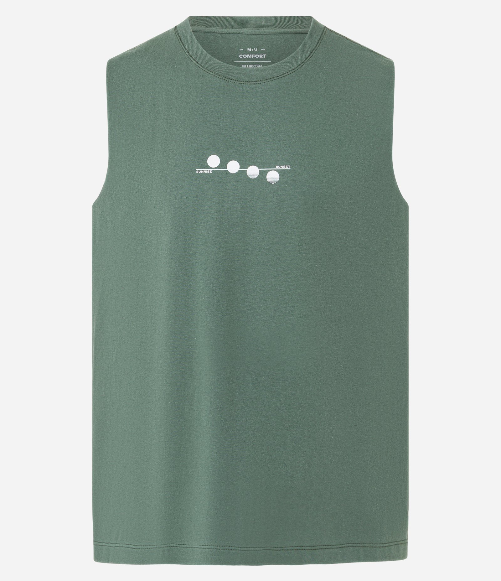 Regata Comfort em Algodão com Estampa Centralizada Verde 5