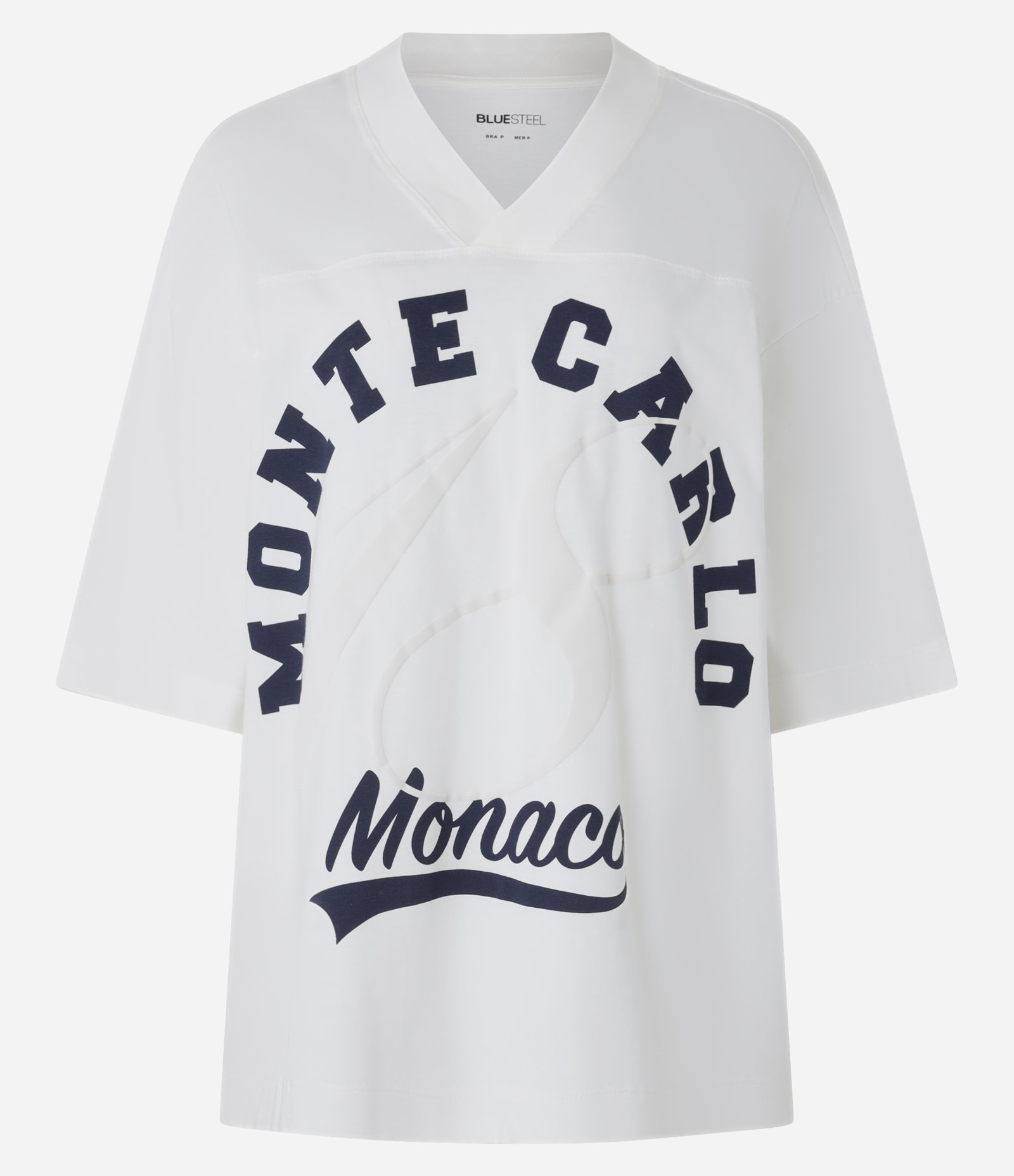 Camiseta Oversized com Lettering Monte Carlo Branco 5