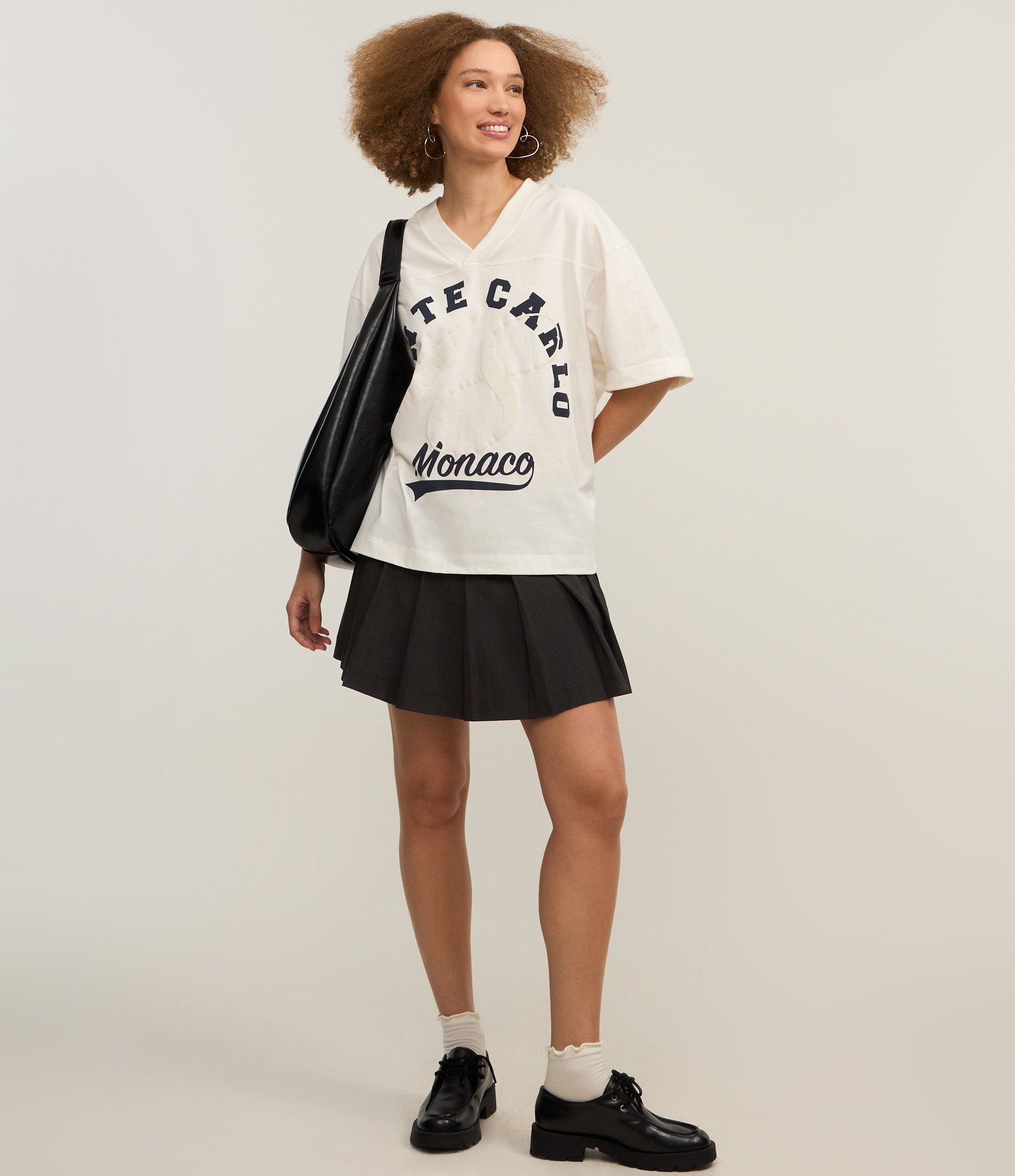 Camiseta Oversized com Lettering Monte Carlo Branco 2