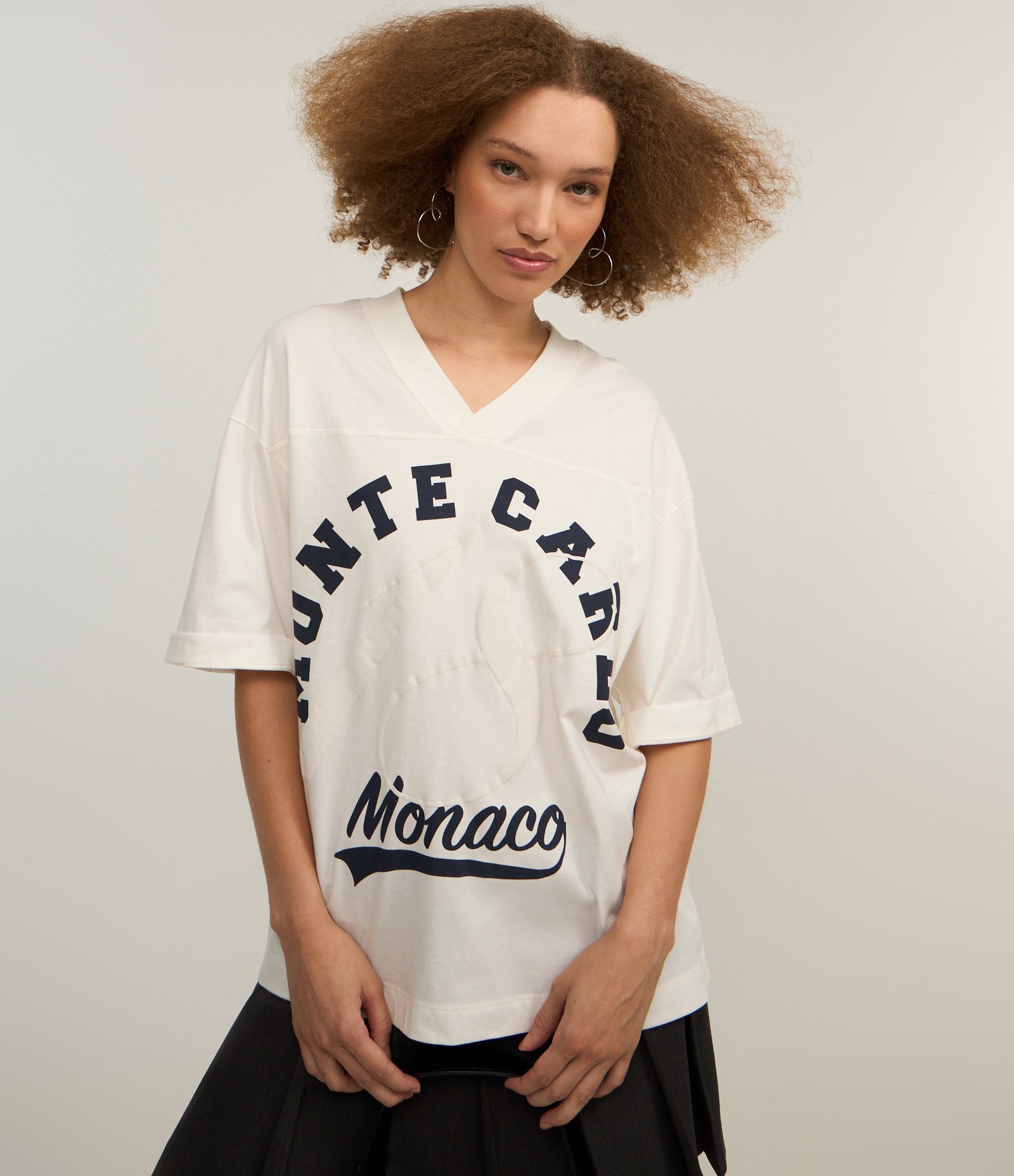 Camiseta Oversized com Lettering Monte Carlo Branco 3