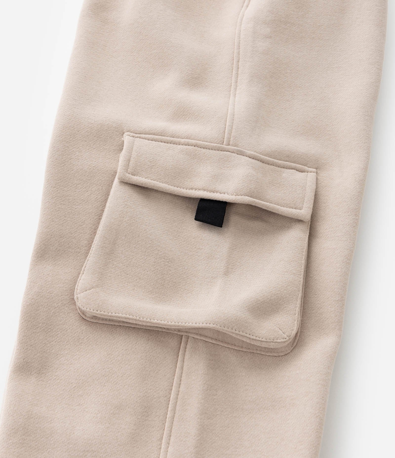 Calça Infantil em Moletom com Bolsos Cargo - Tam 5 a 14 Anos Bege 7