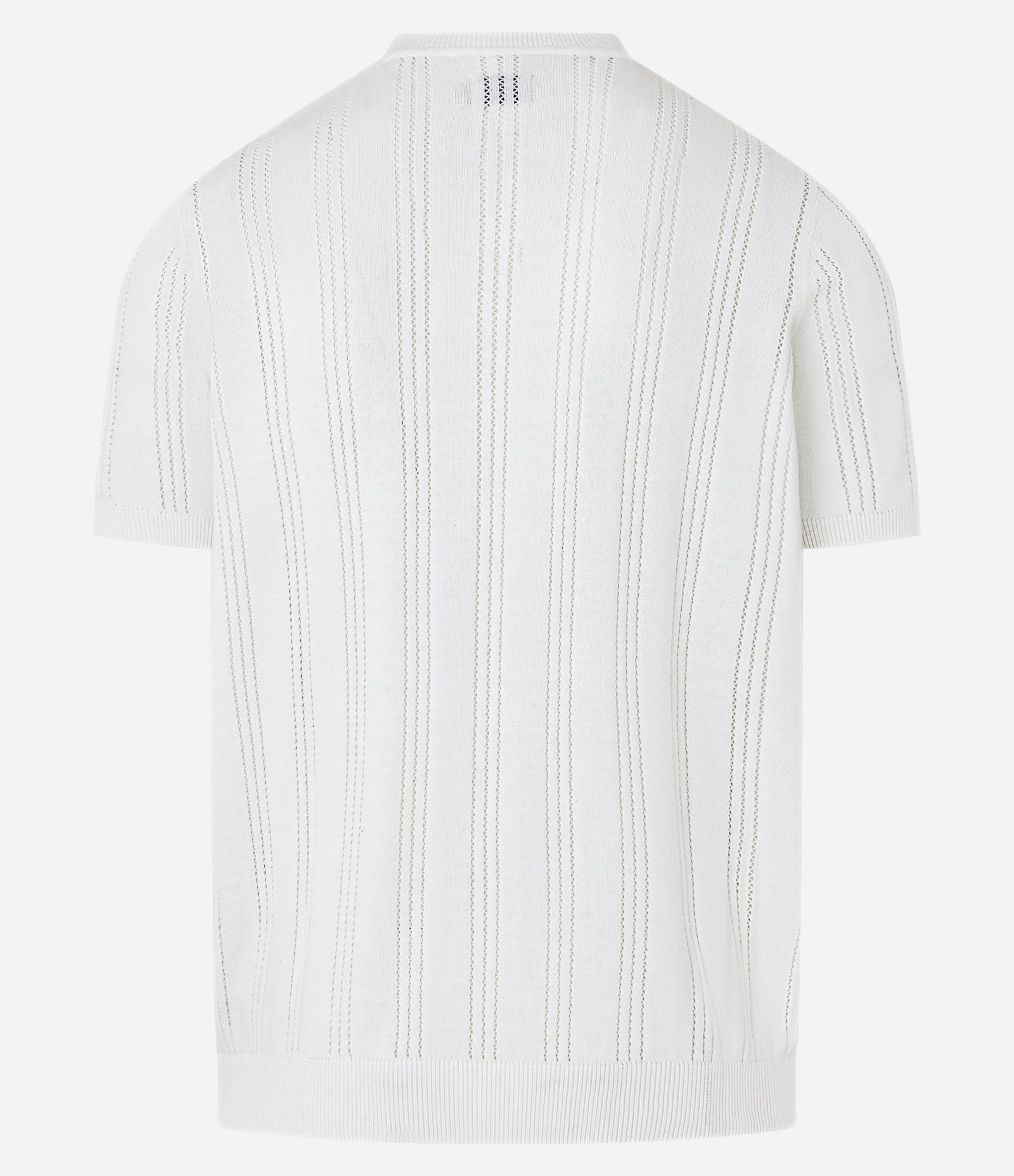 Camiseta em Algodão Furadinha com Viés em Ribana Branco 3