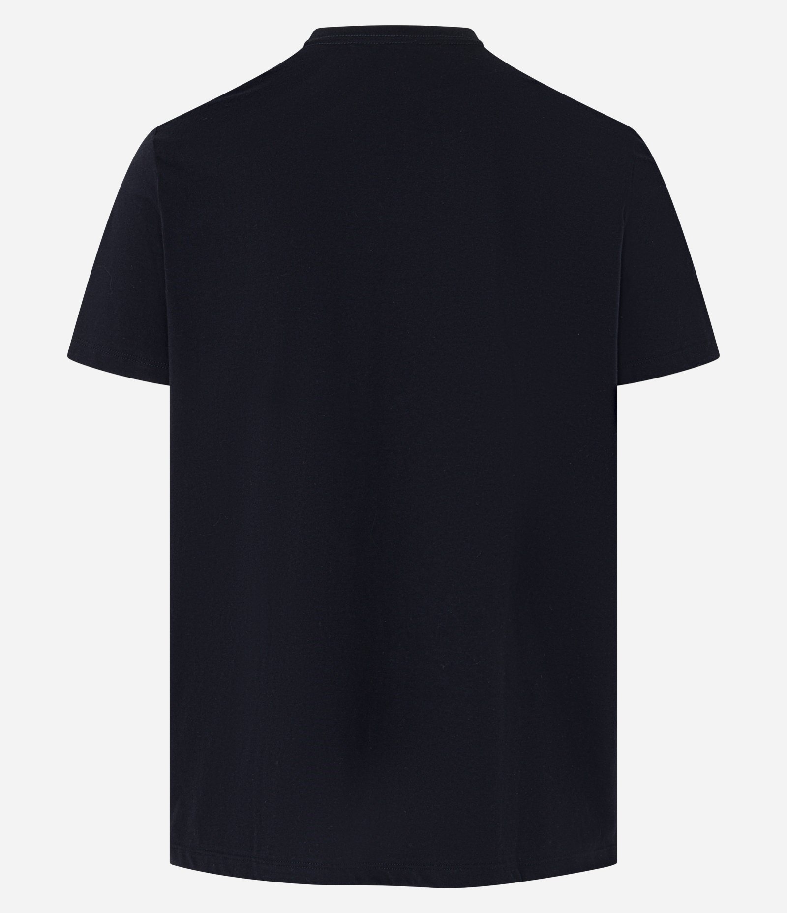 Camiseta Regular em Algodão com Listras Preto 5