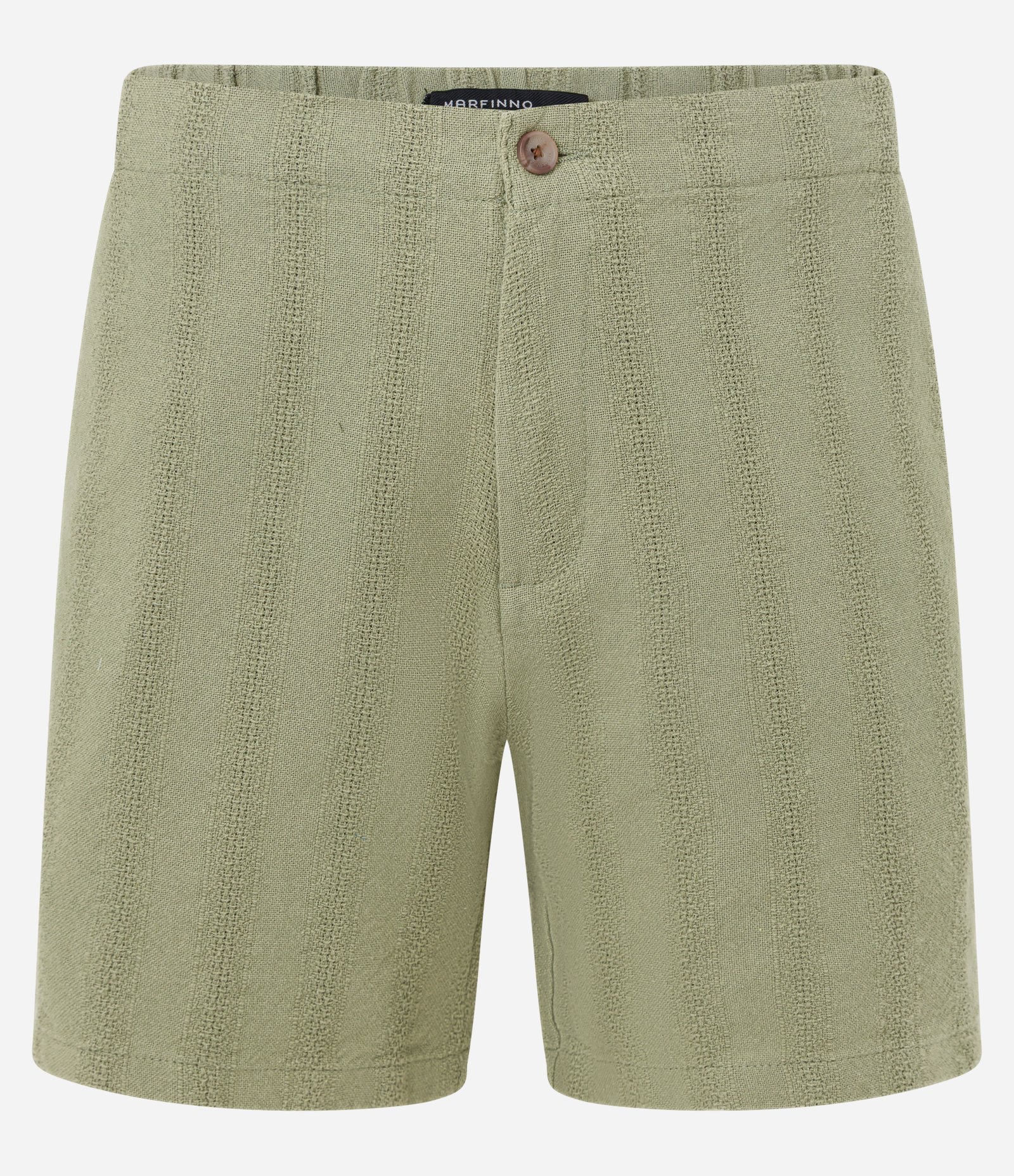 Bermuda em Algodão com Textura e Cós Elástico Verde Azeitona 1