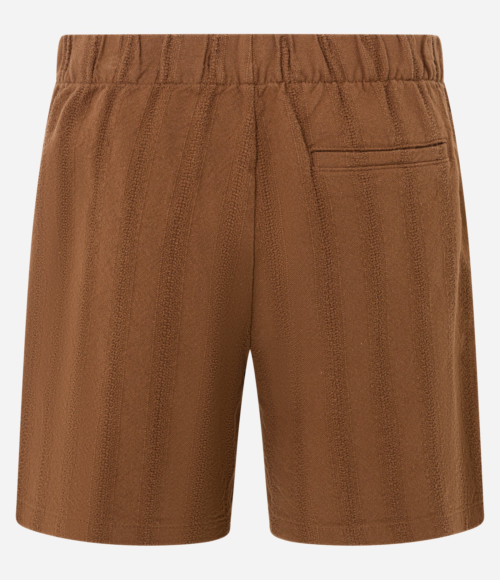 Bermuda em Algodão com Textura e Cós Elástico Marrom 6