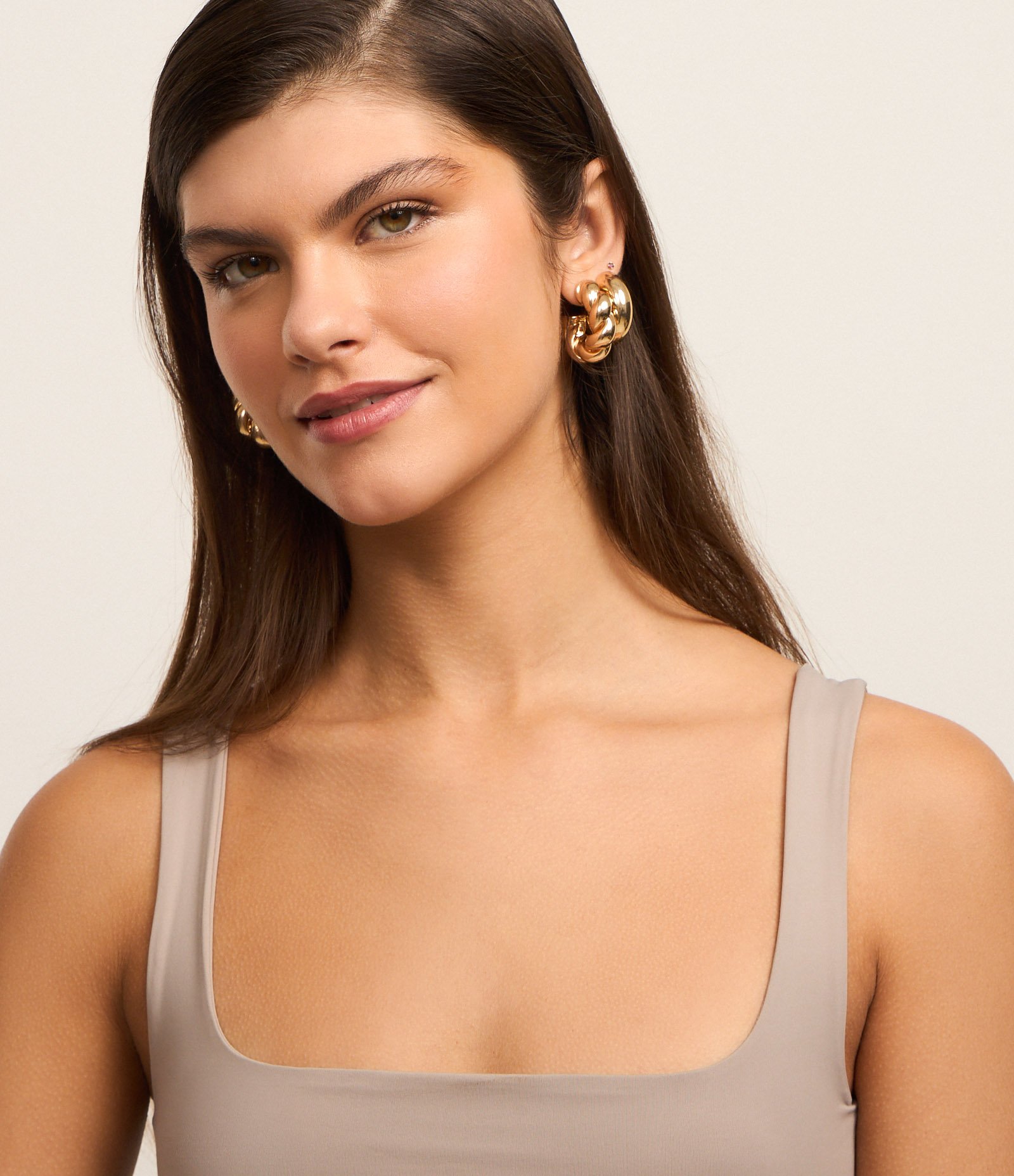 Blusa em Microfibra com Decote quadrado Cinza 3