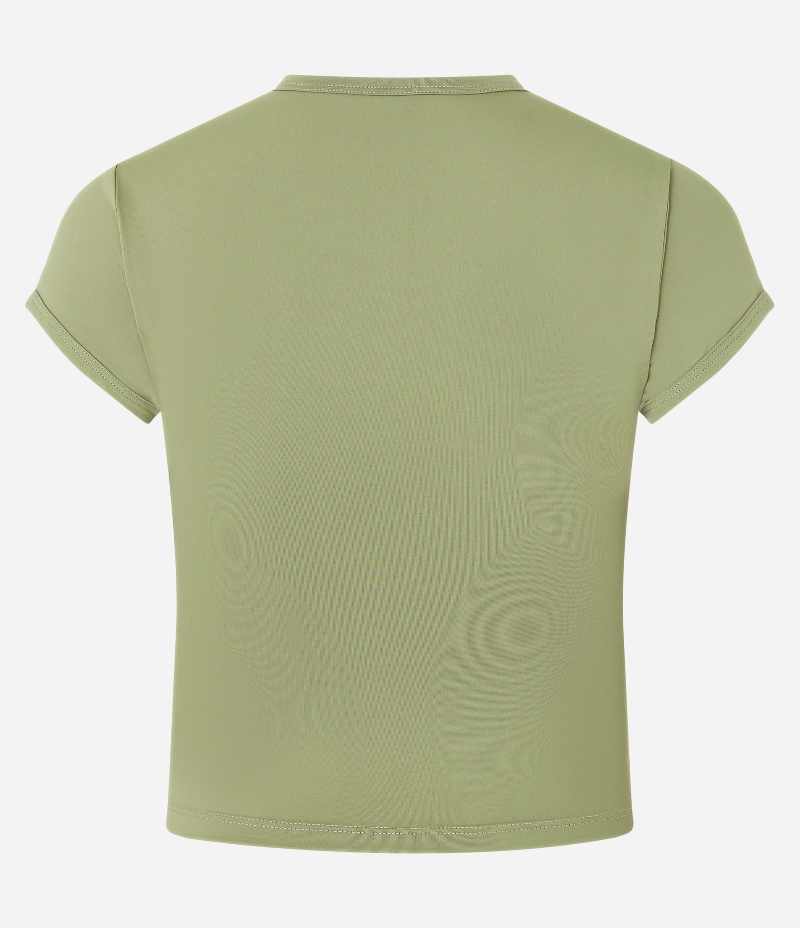 Blusa Básica em Poliamida com Manga Curta Verde 6