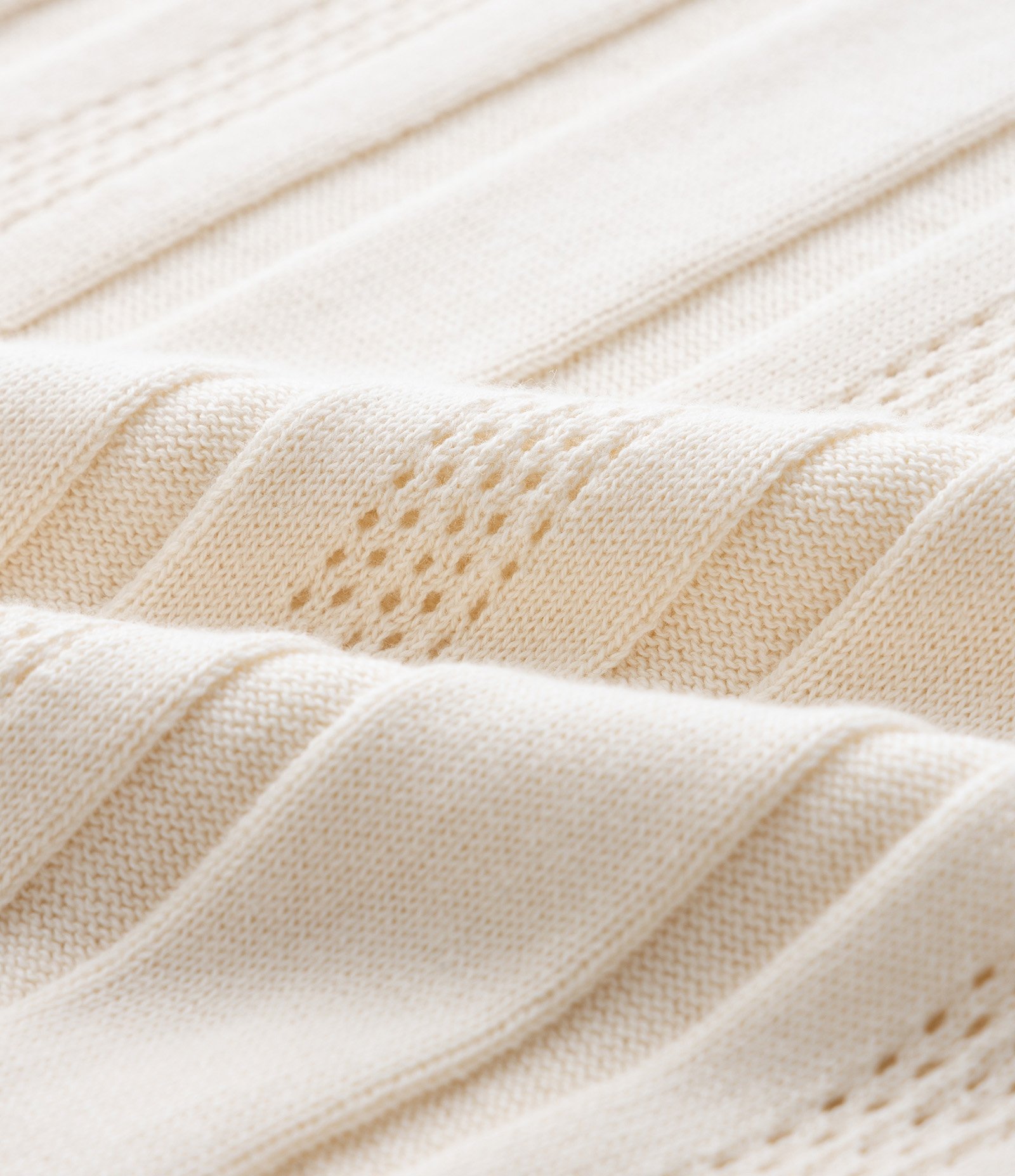 Camisa Gola Polo com Zíper em Algodão Texturizada Bege 5