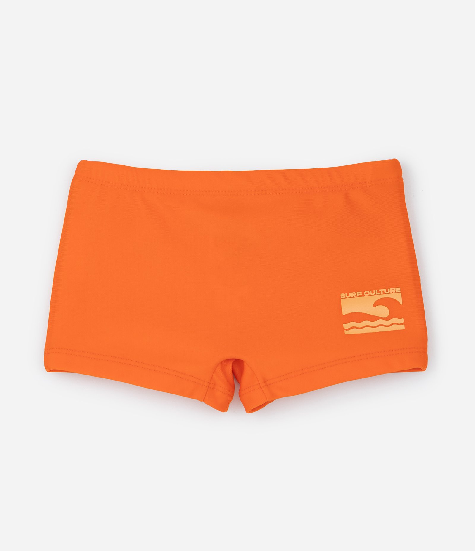 Sunga Boxer Infantil em Microfibra com Estampa Lateral de Ondinha - Tam 5 a 14 Anos Laranja 1