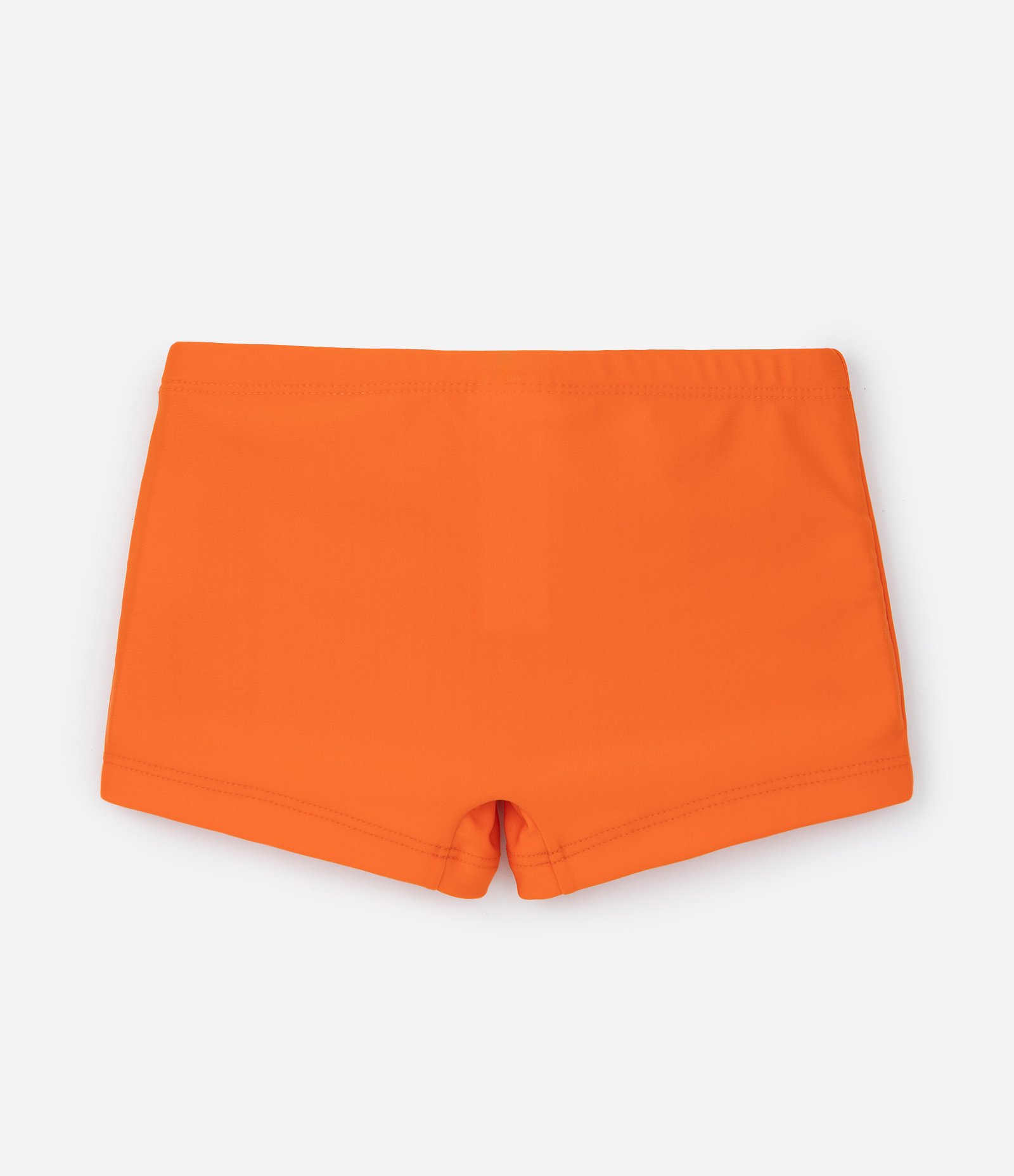Sunga Boxer Infantil em Microfibra com Estampa Lateral de Ondinha - Tam 5 a 14 Anos Laranja 2