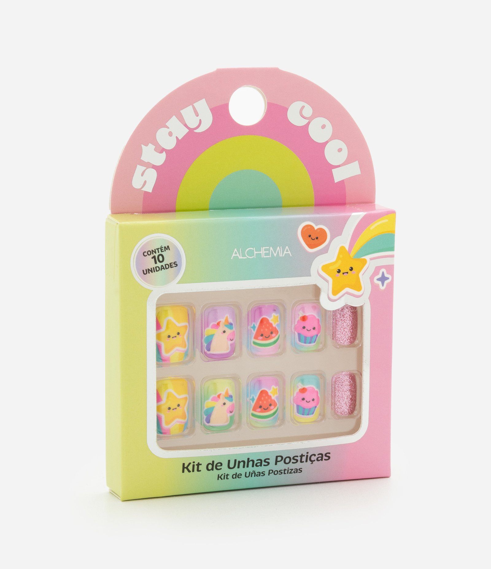 Kit de Unhas Postiças Fruit Colors Alchemia Multicores 2