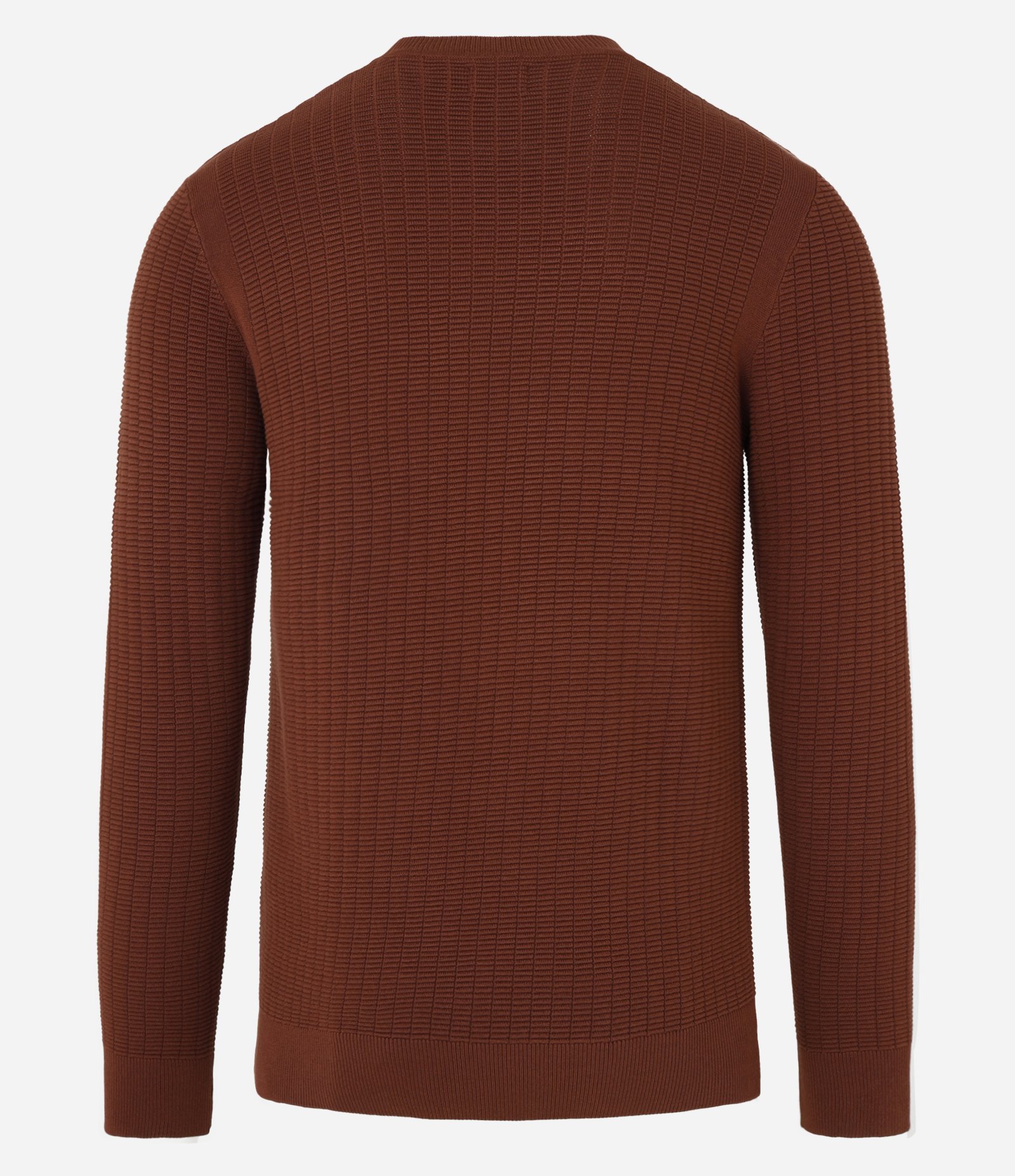 Suéter em Malha com Textura Xadrez Grid Vermelho 7