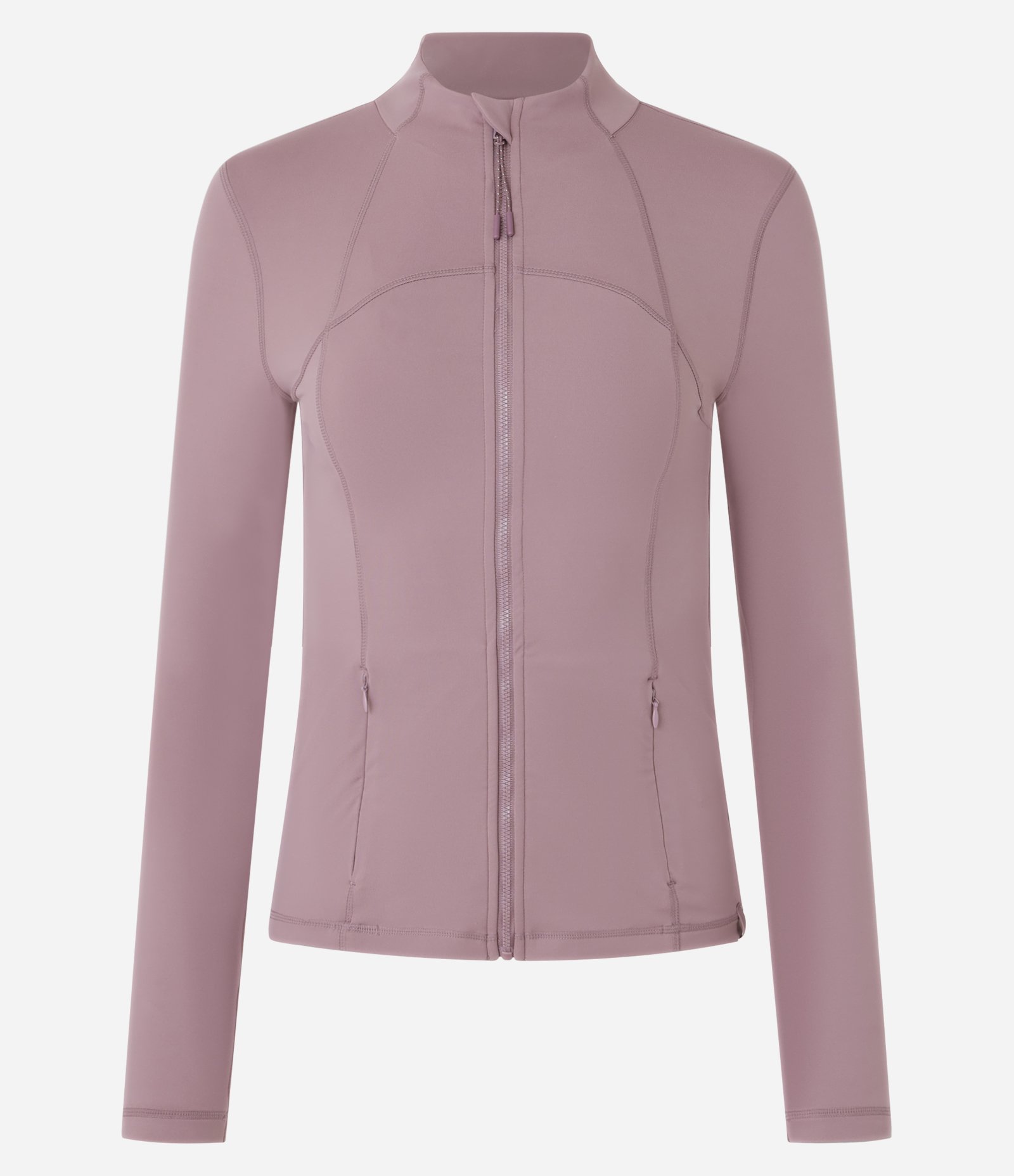 Jaqueta Esportiva em Microfibra com Recortes e Bolsos Rosa 4