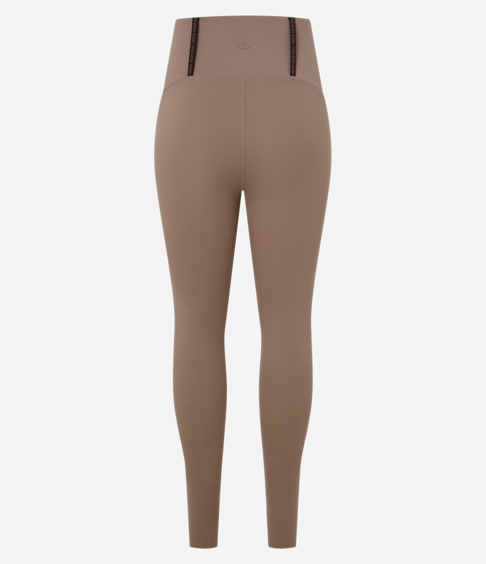 Calça Legging Corrida em Microfibra com Elástico Porta Camiseta Marrom 7