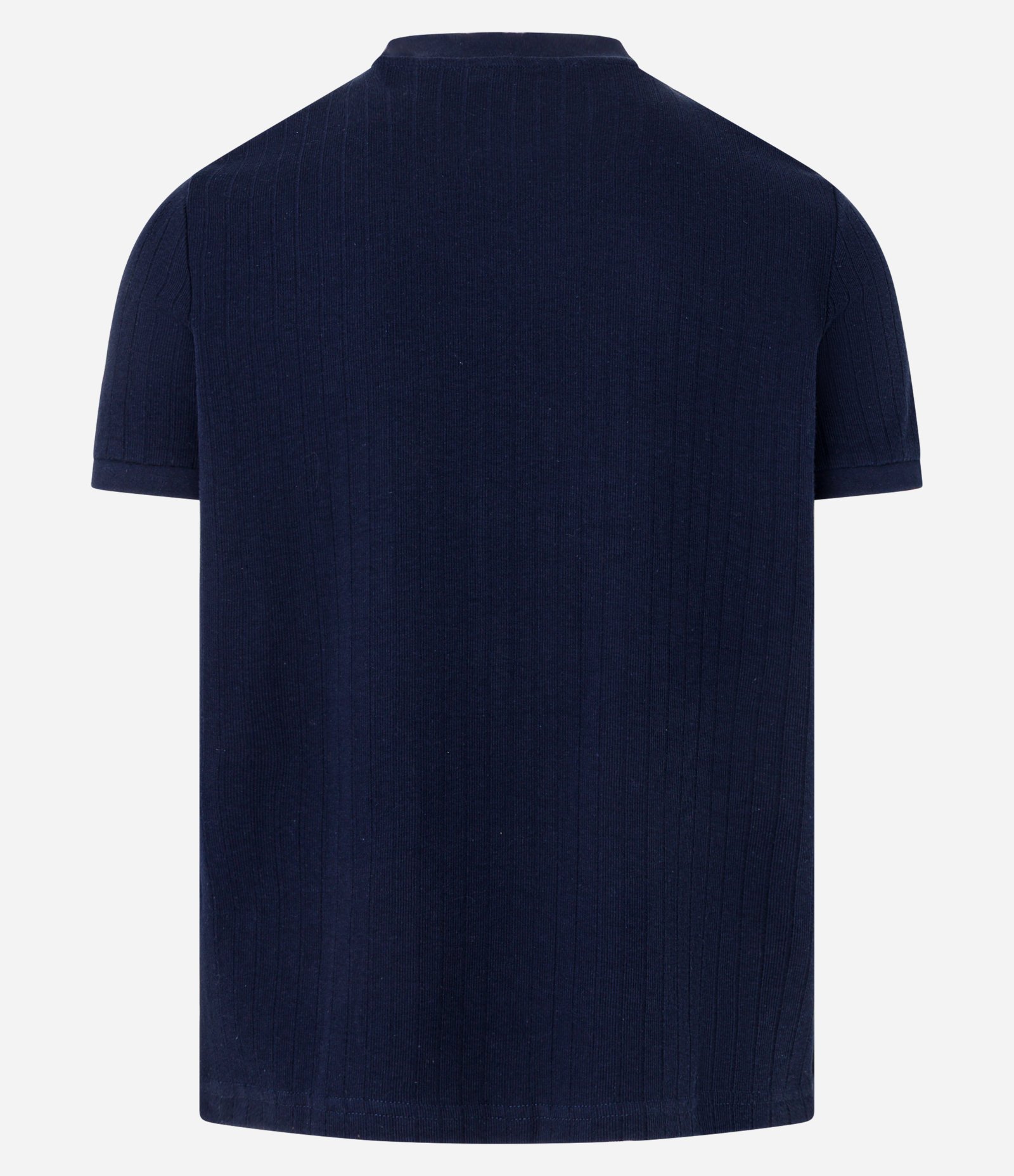 Camiseta Slim em Algodão com Textura Canelada Azul 8