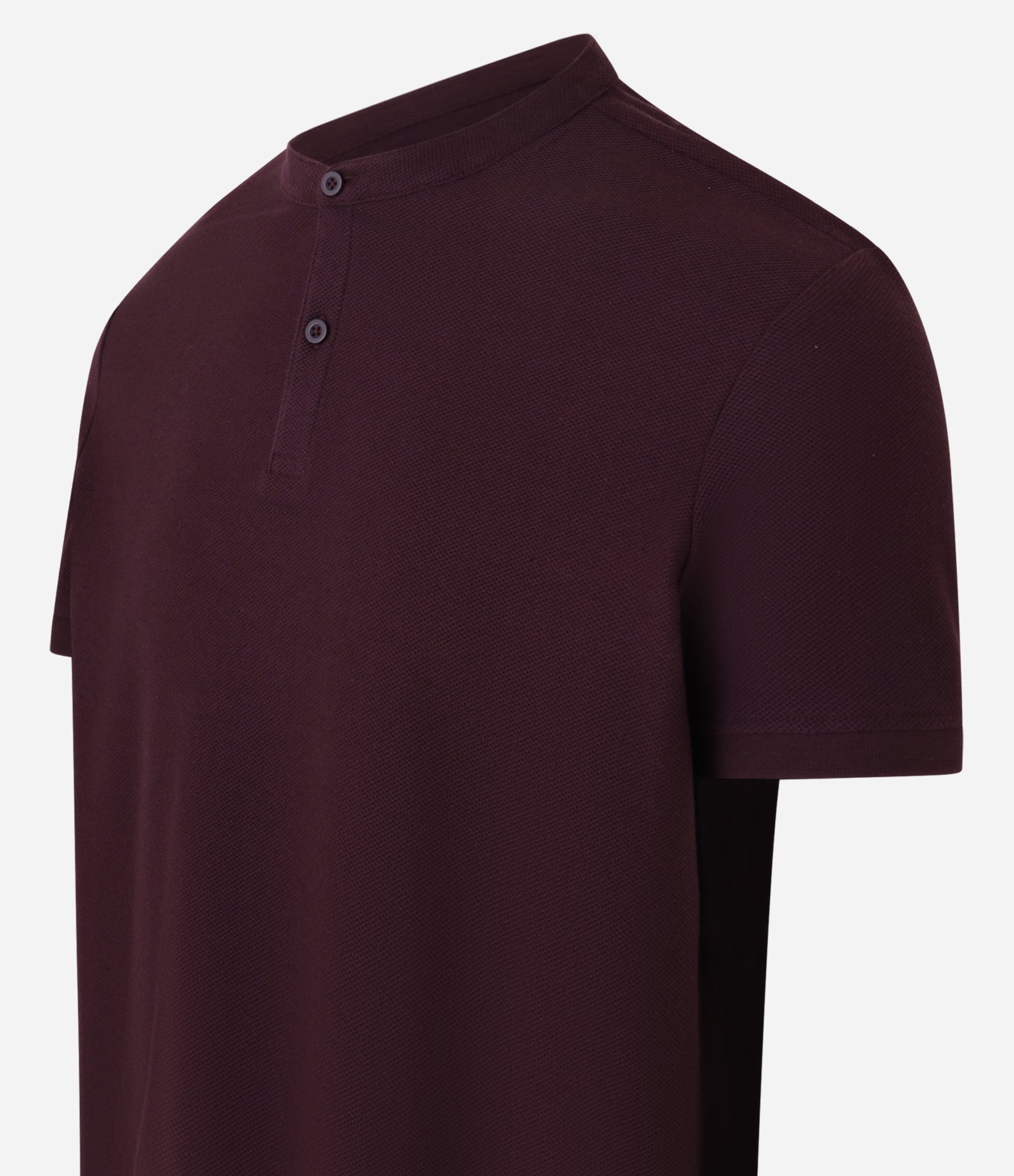 Camisa Polo Slim em Piquet Texturizado Roxo Escuro 6