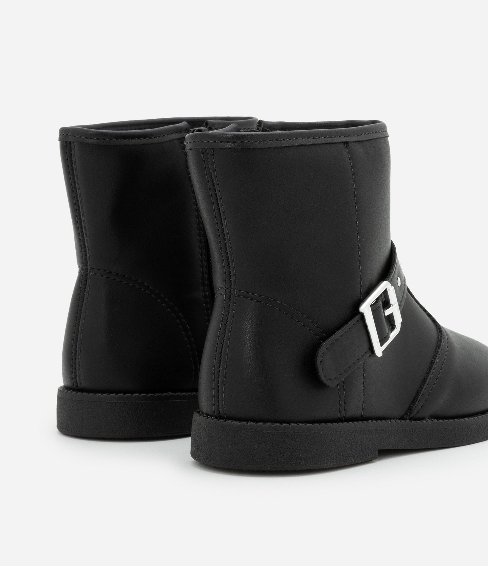 Bota Infantil em PU com Tira e Fivela - Tam 20 ao 25 Preto 2