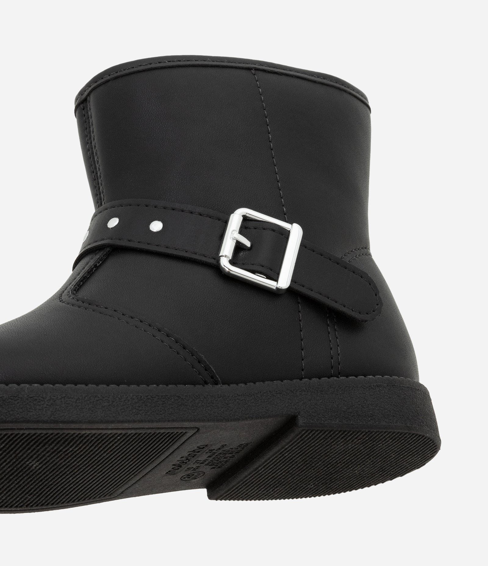 Bota Infantil em PU com Tira e Fivela - Tam 20 ao 25 Preto 4