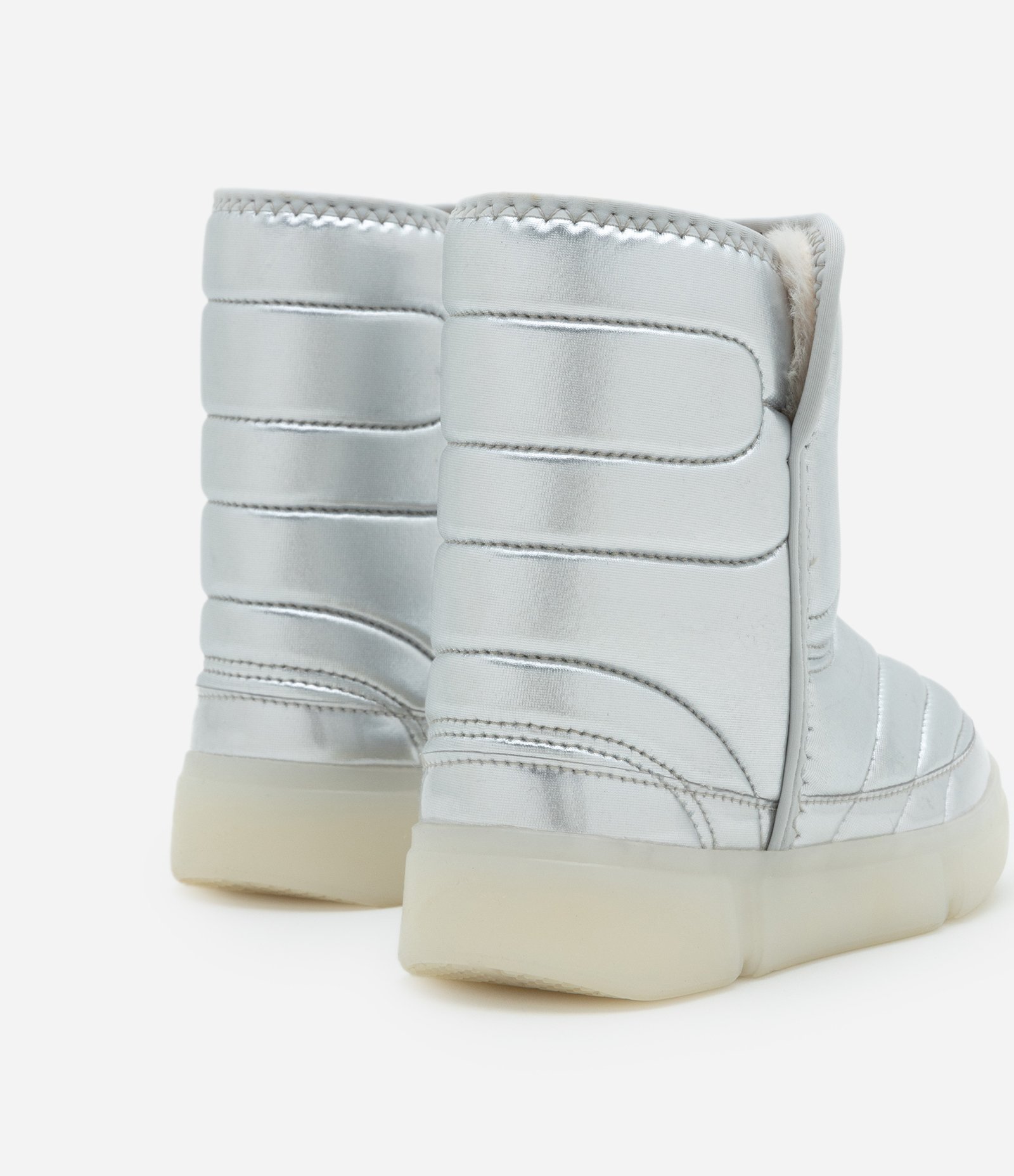 Bota Infantil com Forro de Pelinho e Sola LED - Tam 20 ao 30 Prata 4