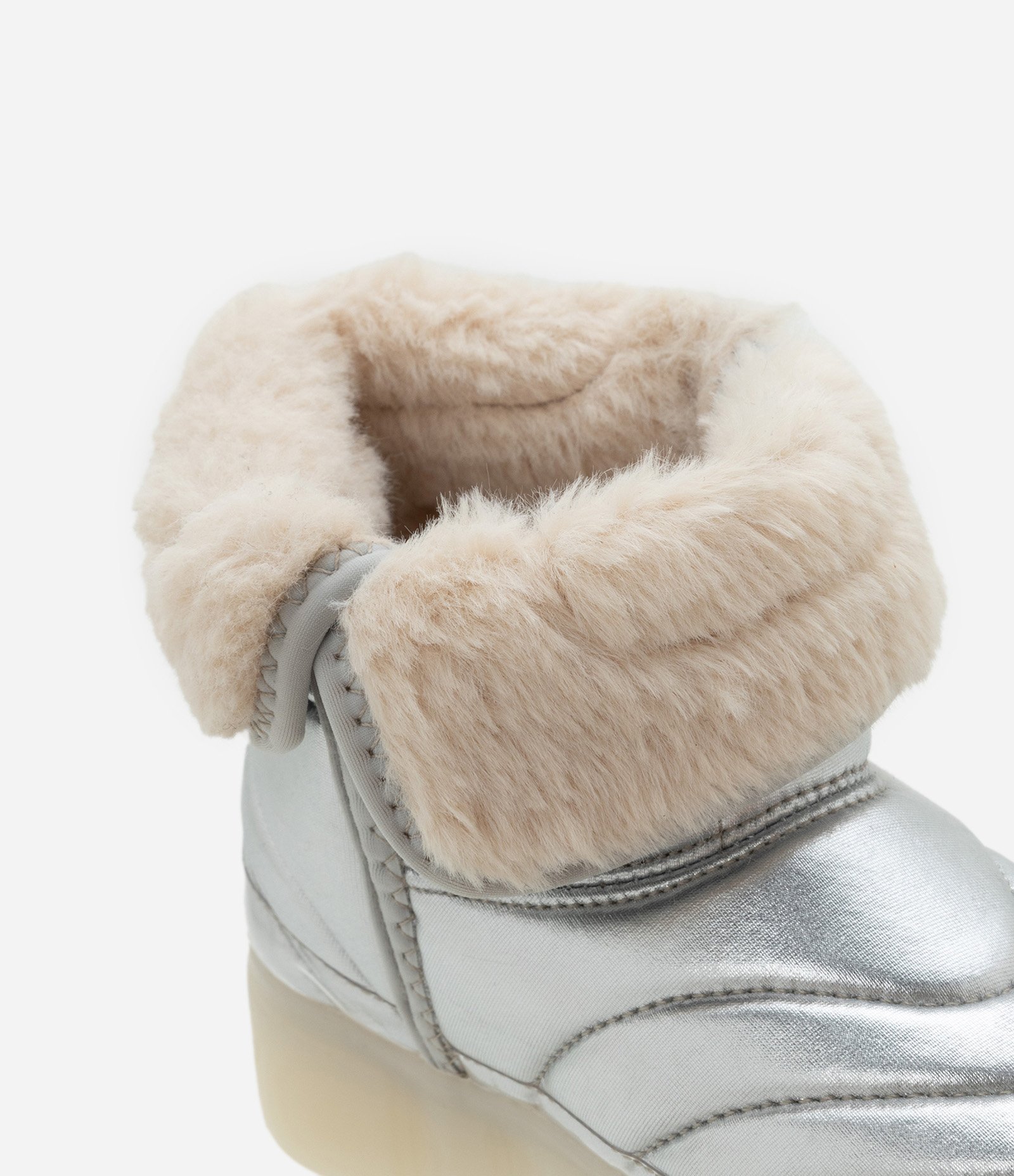 Bota Infantil com Forro de Pelinho e Sola LED - Tam 20 ao 30 Prata 6