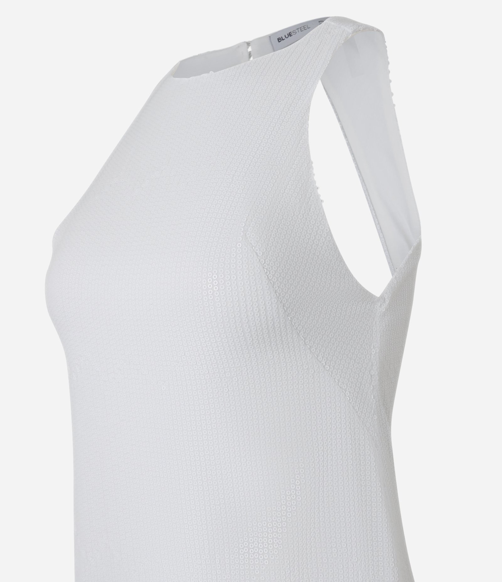 Vestido Longo em Paetê com Costas Abertas Branco 8