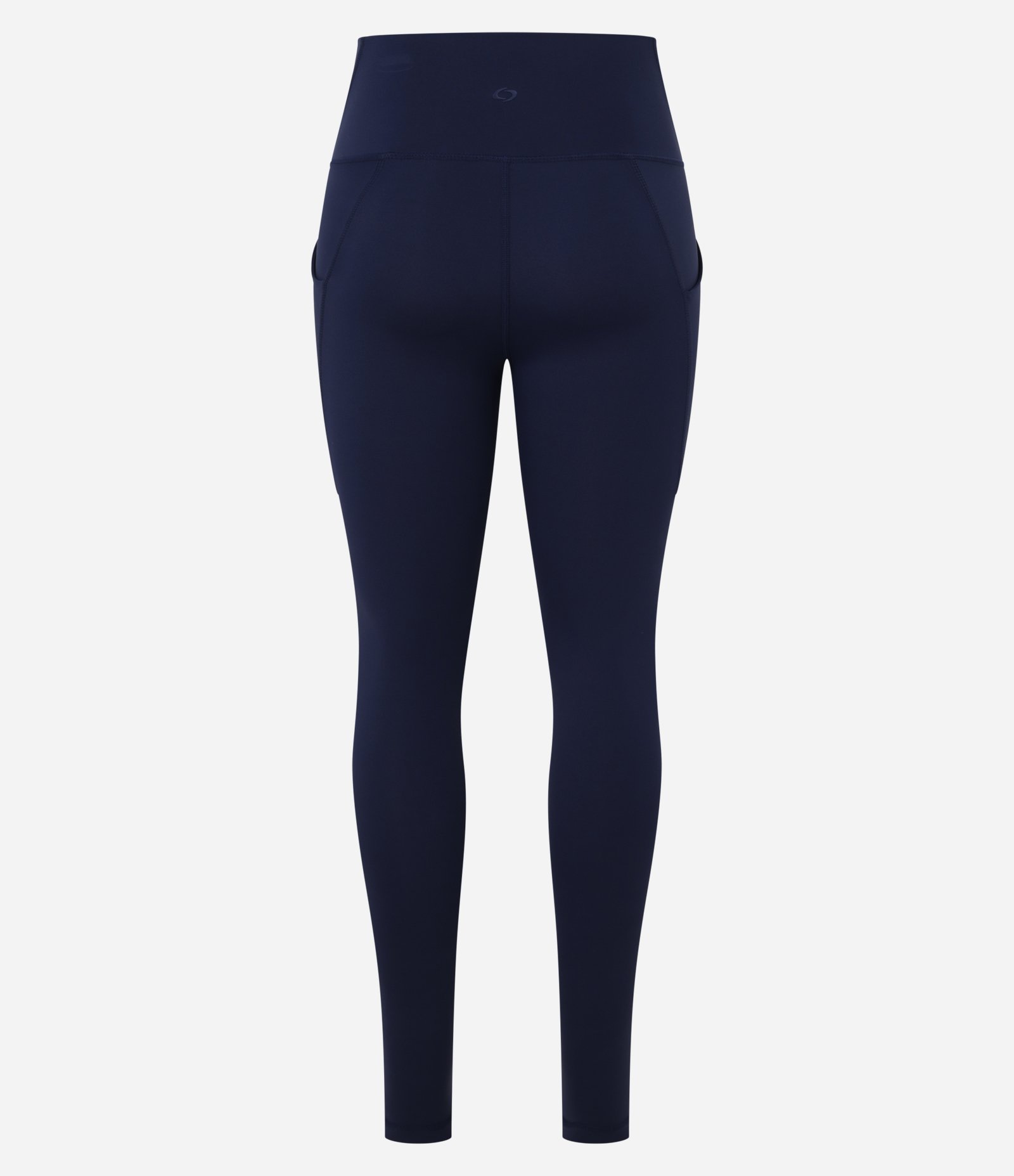 Calca Legging Esportiva em Microfibra com Bolsos Azul Marinho 6