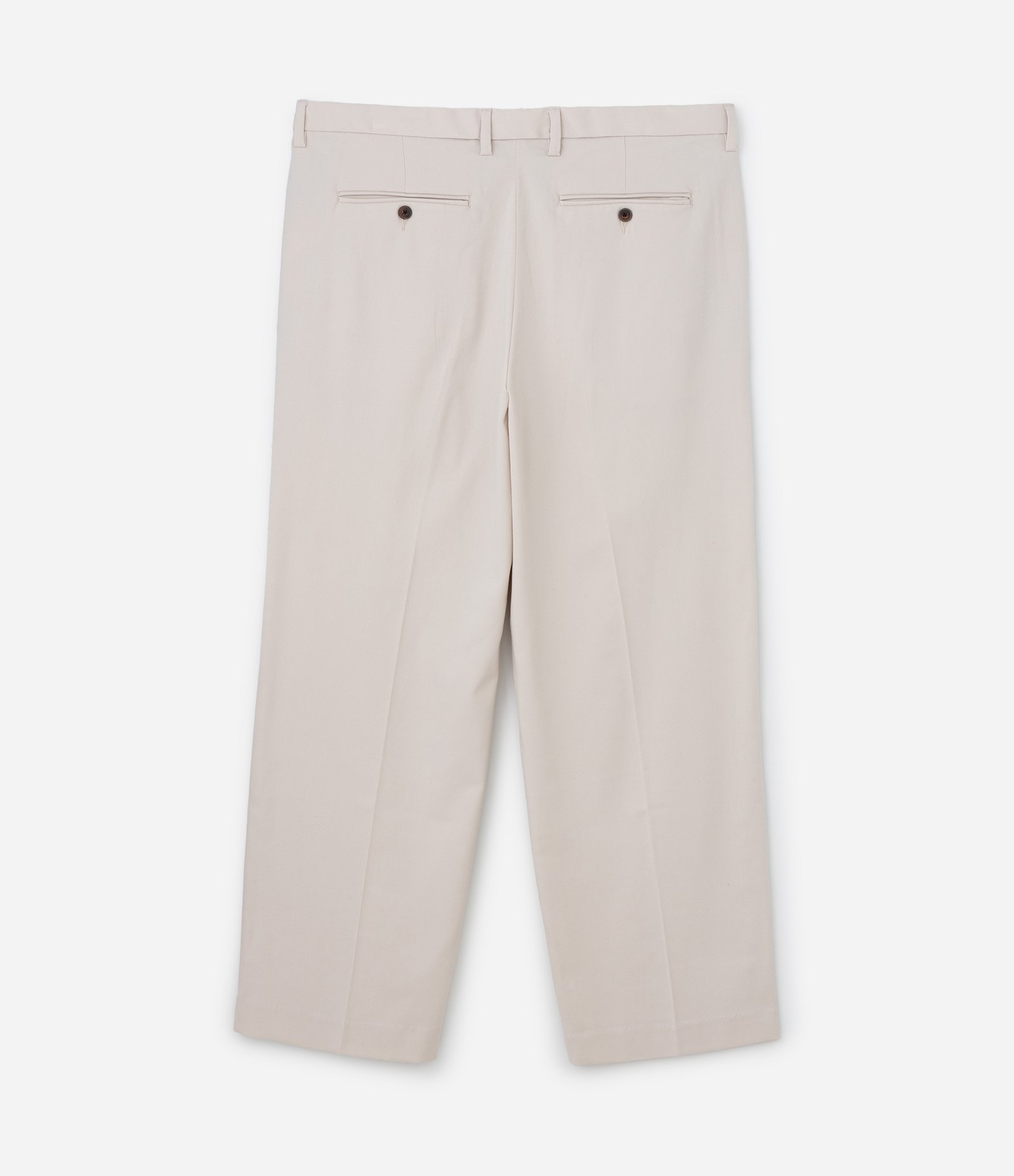 Calça Wide Leg com Bolso e Friso Alfaiatada Bege 6