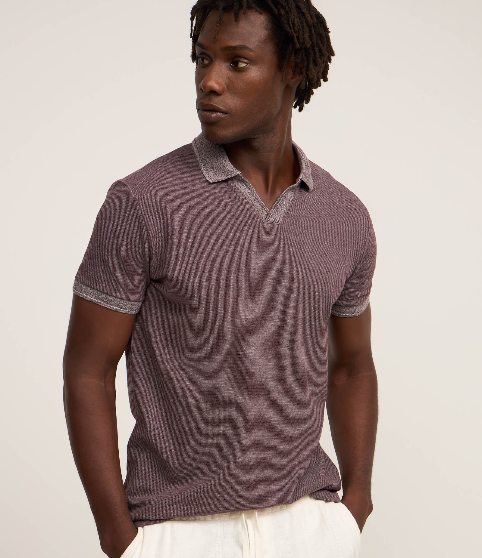Camiseta Polo Comfort em Algodao Texturizado com Manga Curta 1