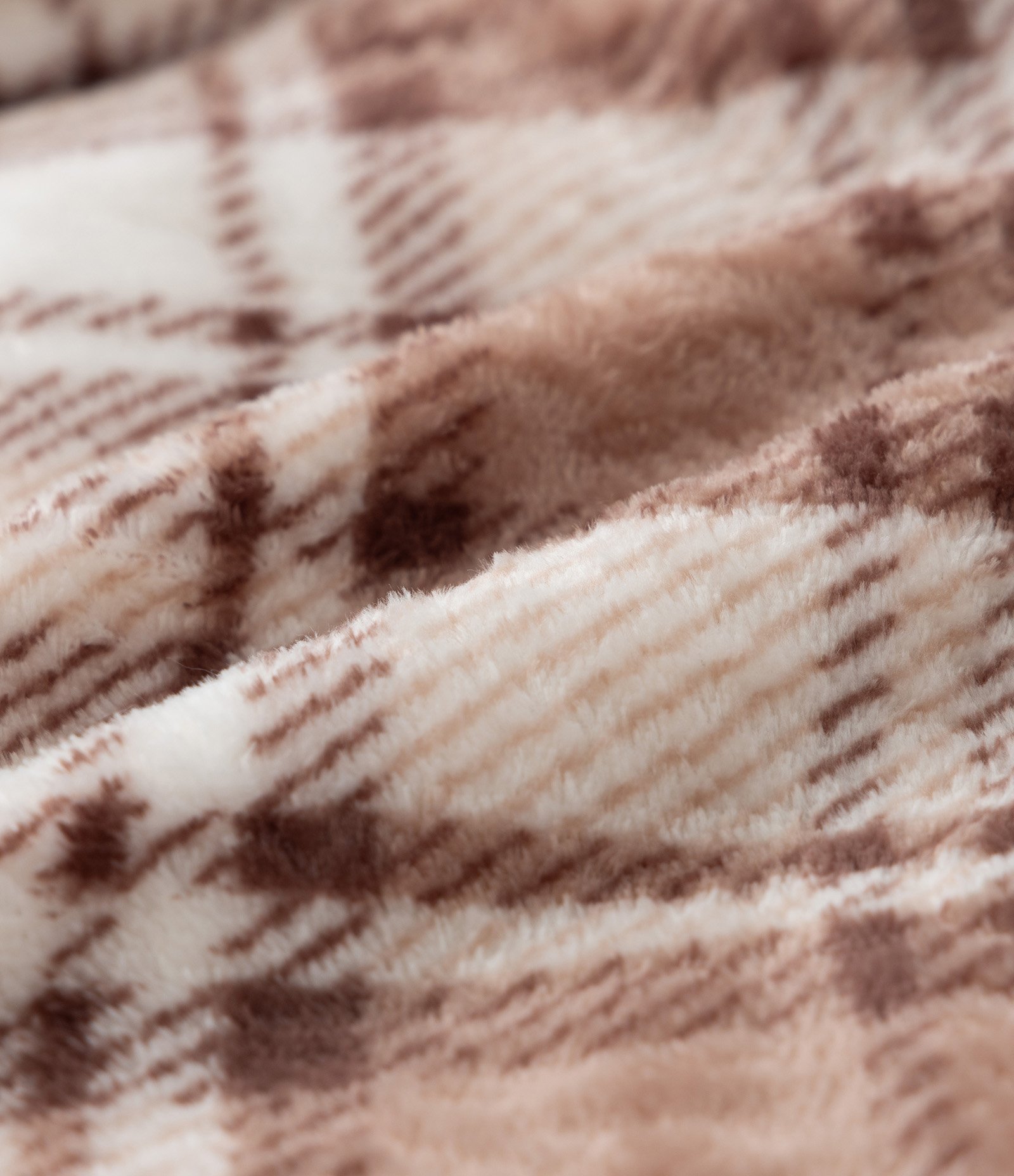 Jaqueta Infantil em Fleece com Estampa Xadrez e Bolsinhos - Tam 3 a 18 meses Marrom 3