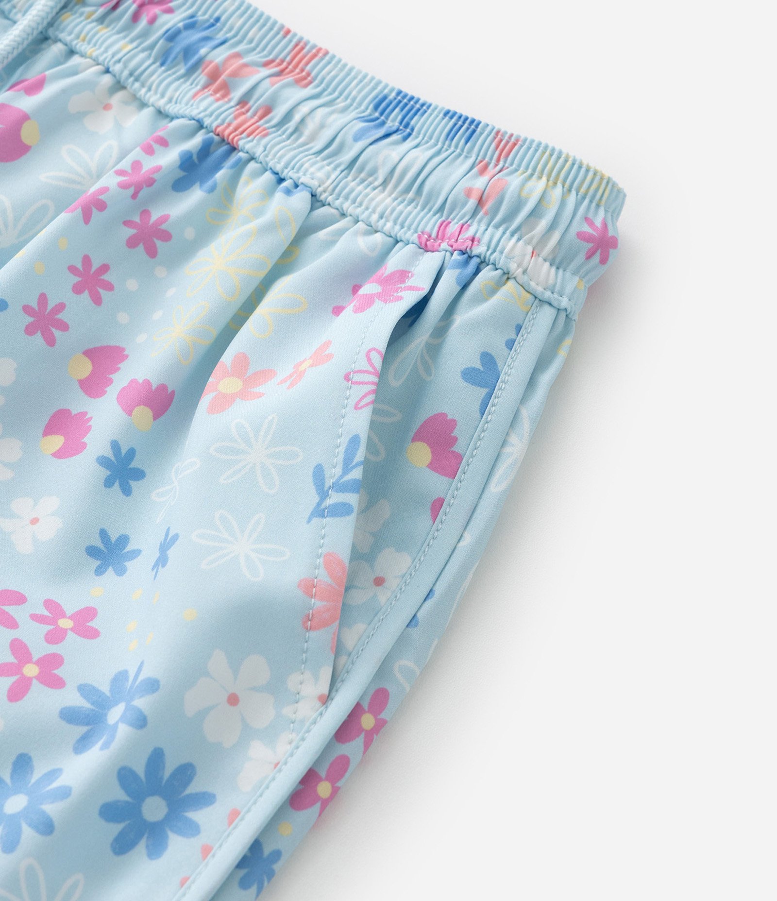 Short Infantil em Microfibra com Estampa Floral - Tam 5 a 14 Anos Azul 4