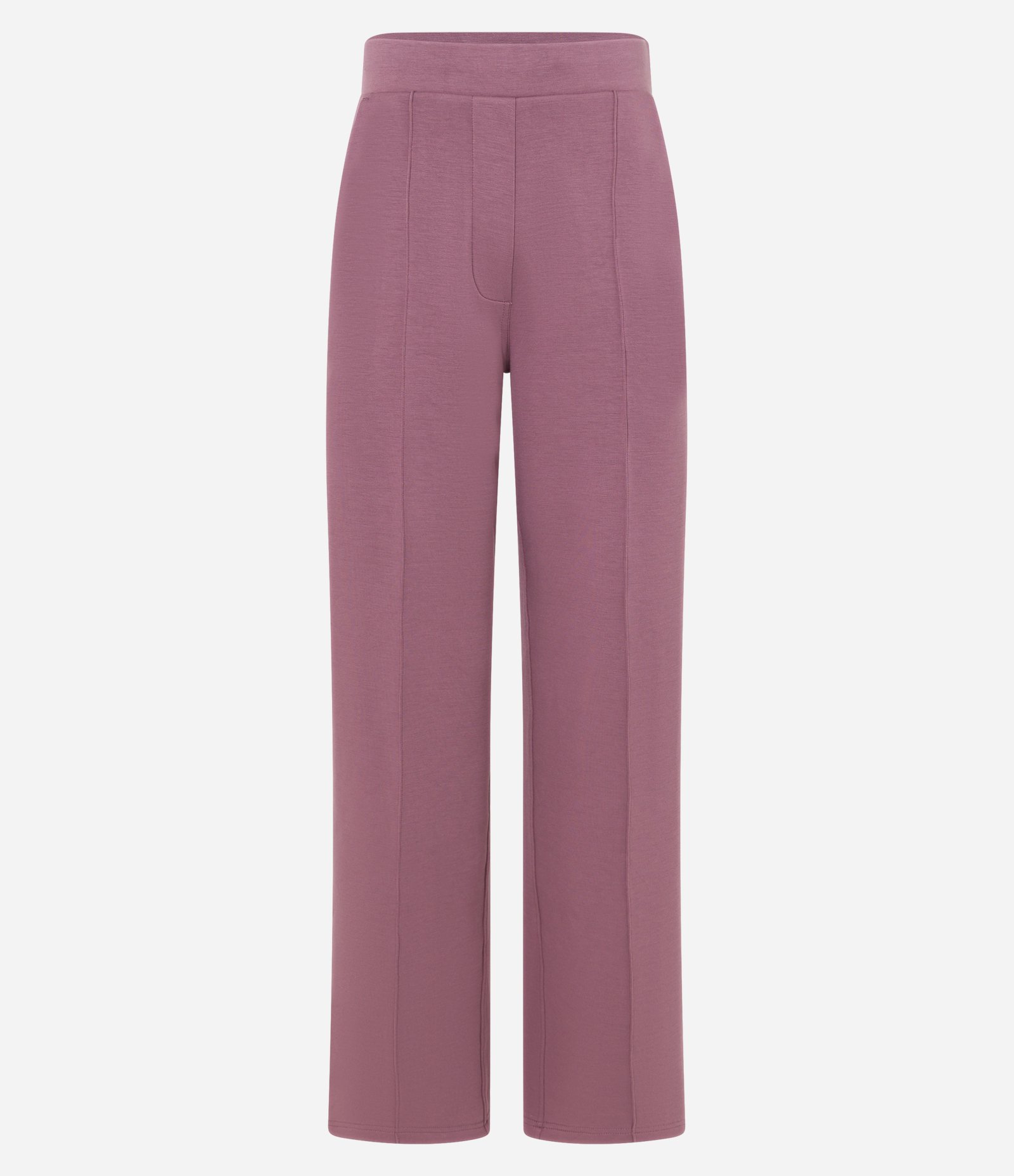 Calça Reta Esportiva com Frisos Frontais e Cós Largo Rosa 5