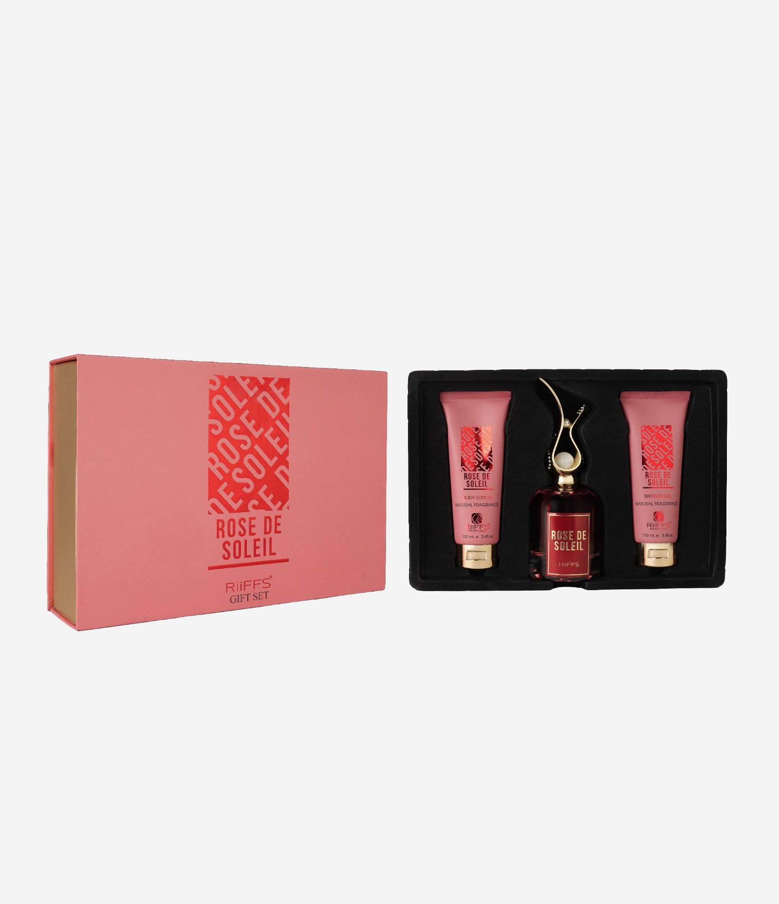 Coffret Perfume Rose de Soleil + Gel de Banho + Loção Corporal 100ml Feminino KIT 1