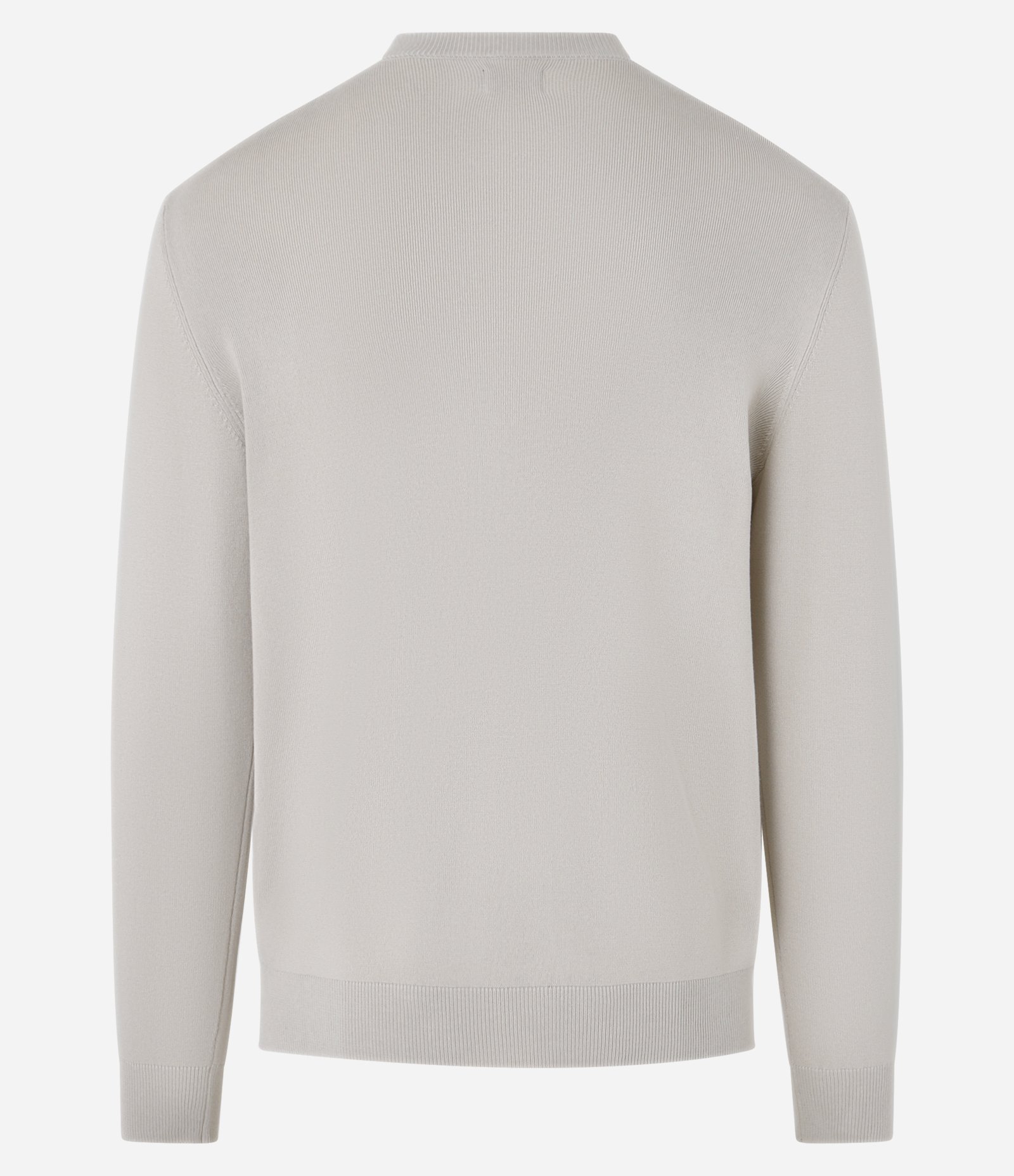 Suéter Regular em Tricô com Gola Redonda Bege 11