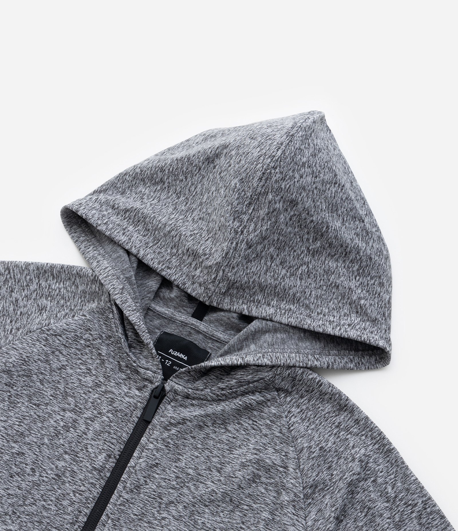 Jaqueta Infantil com Capuz e Bolsos - Tam 5 a 14 Anos Cinza 6