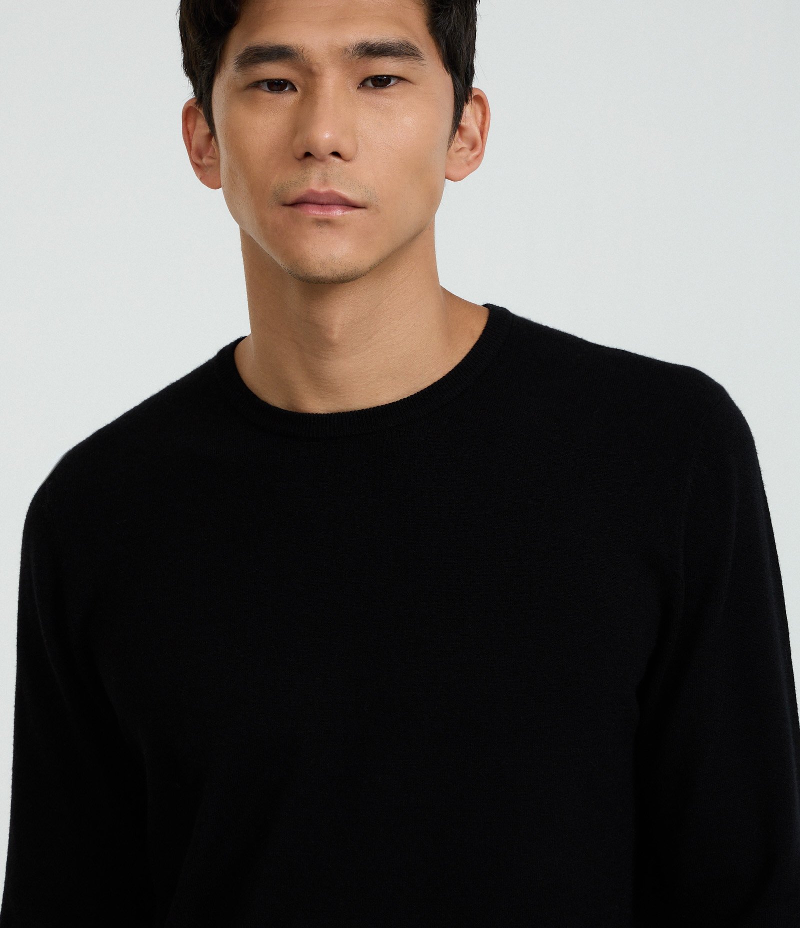 Suéter Básico em Efeito Tricô com Acabamento Canelado Preto 4