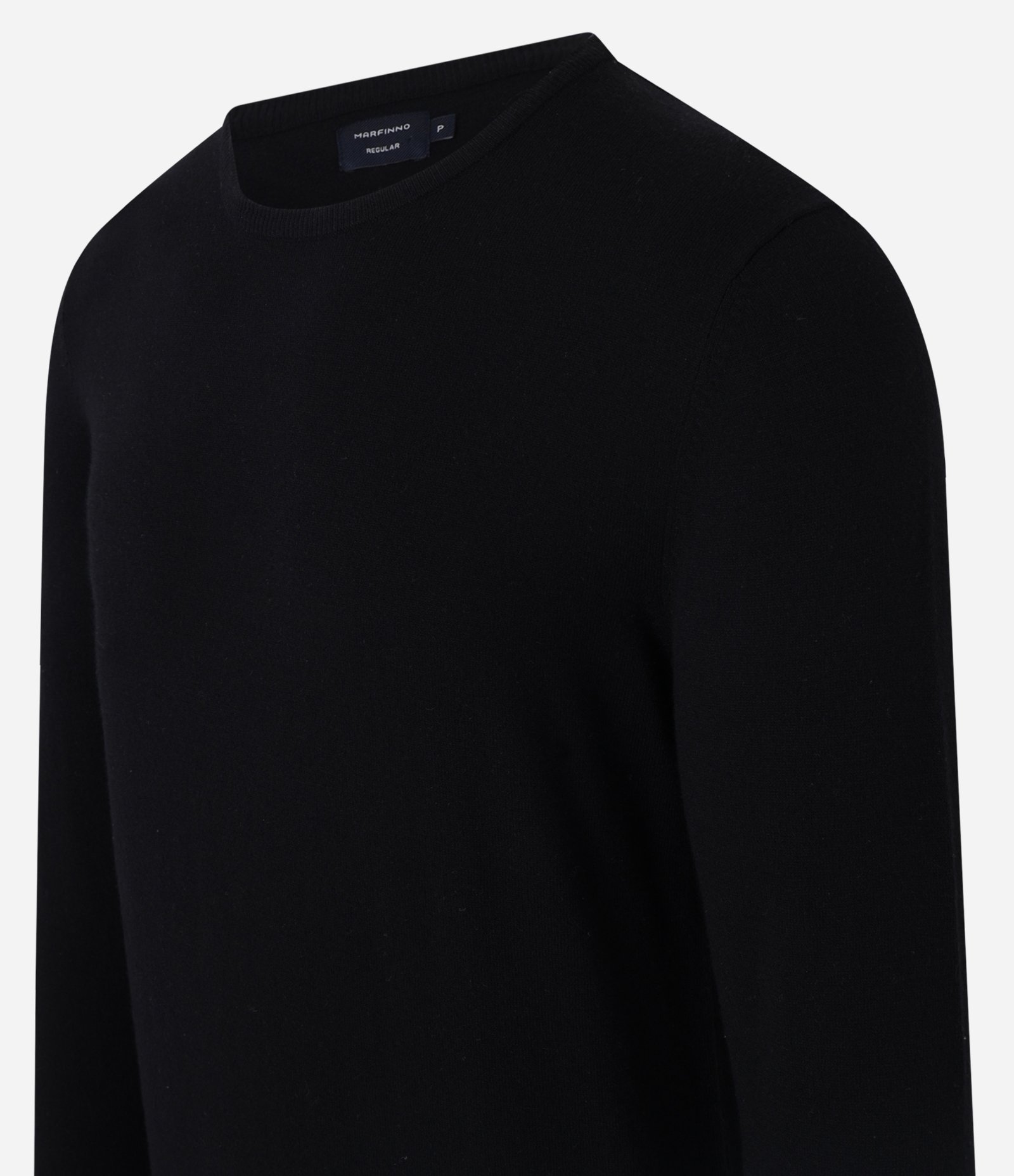 Suéter Básico em Efeito Tricô com Acabamento Canelado Preto 6