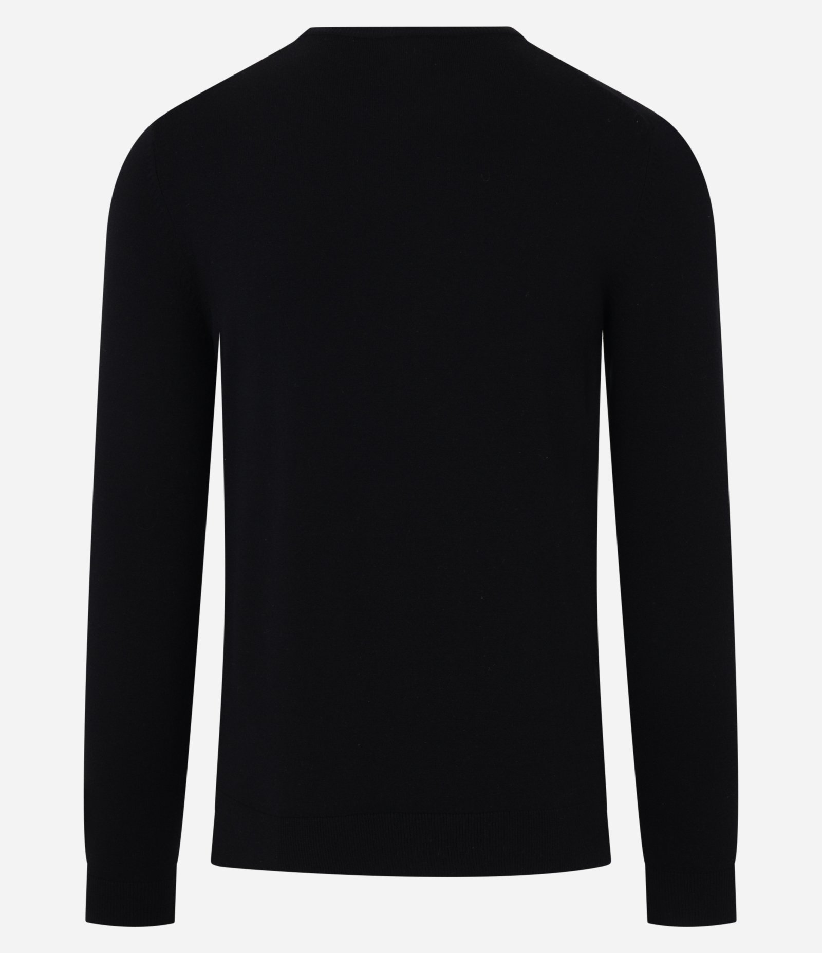 Suéter Básico em Efeito Tricô com Acabamento Canelado Preto 7